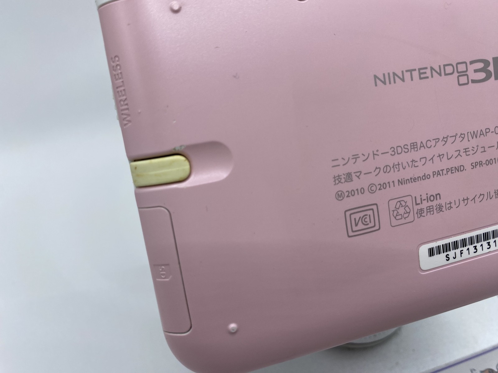 Scratched Nintendo 3DS XL LL Pink White SPR-001 Console