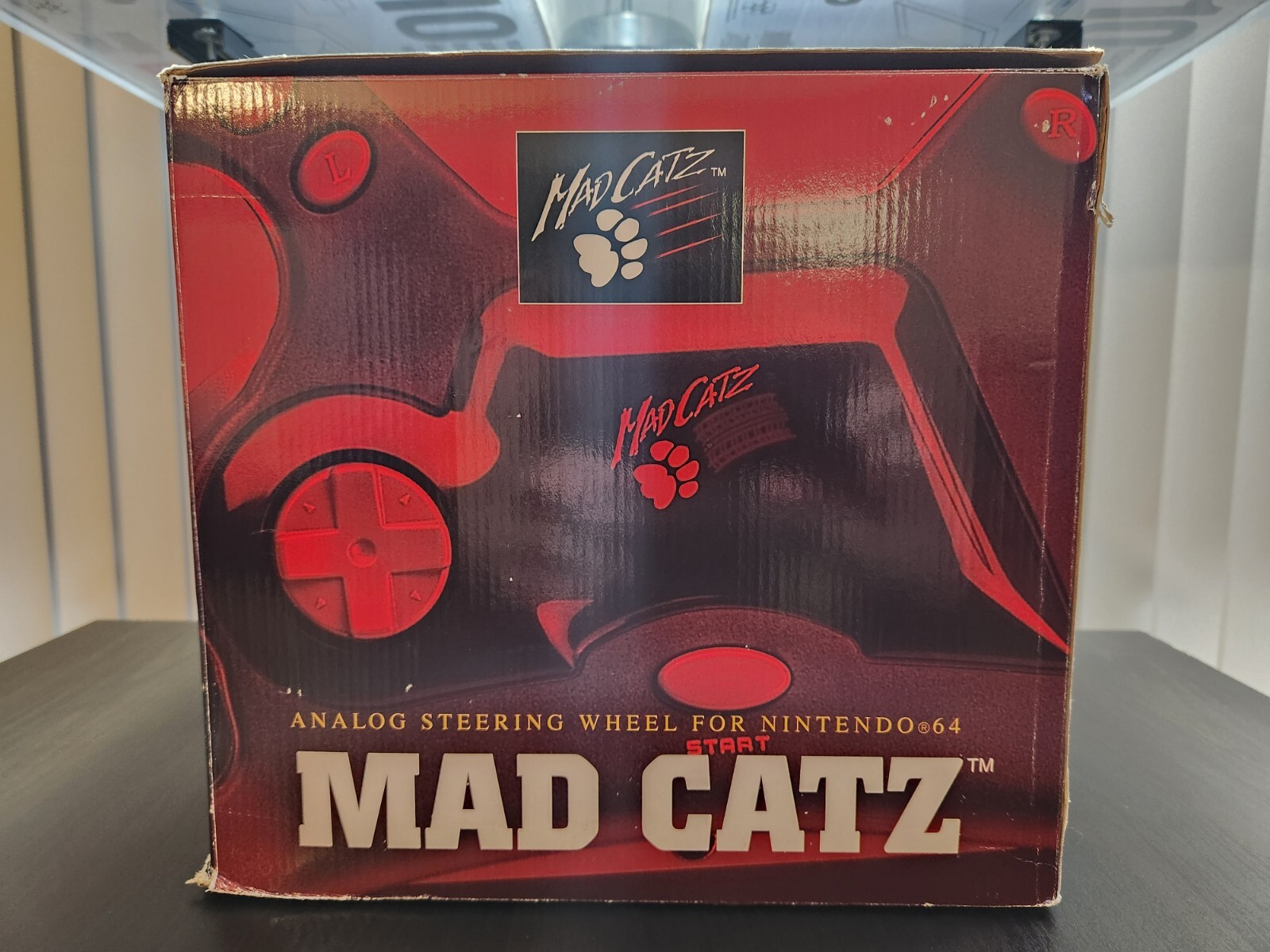 Open Used – Nintendo 64 – Mad Catz – Analog Steering Wheel w/ Force Pack – 1997