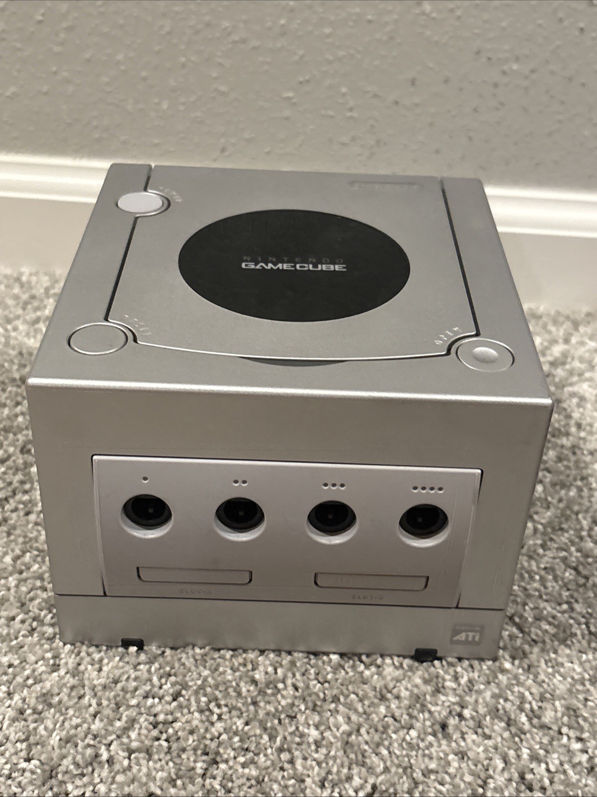 Nintendo GameCube Console Bundle (Platinum Silver) w/ Controller + Cords DOL-001