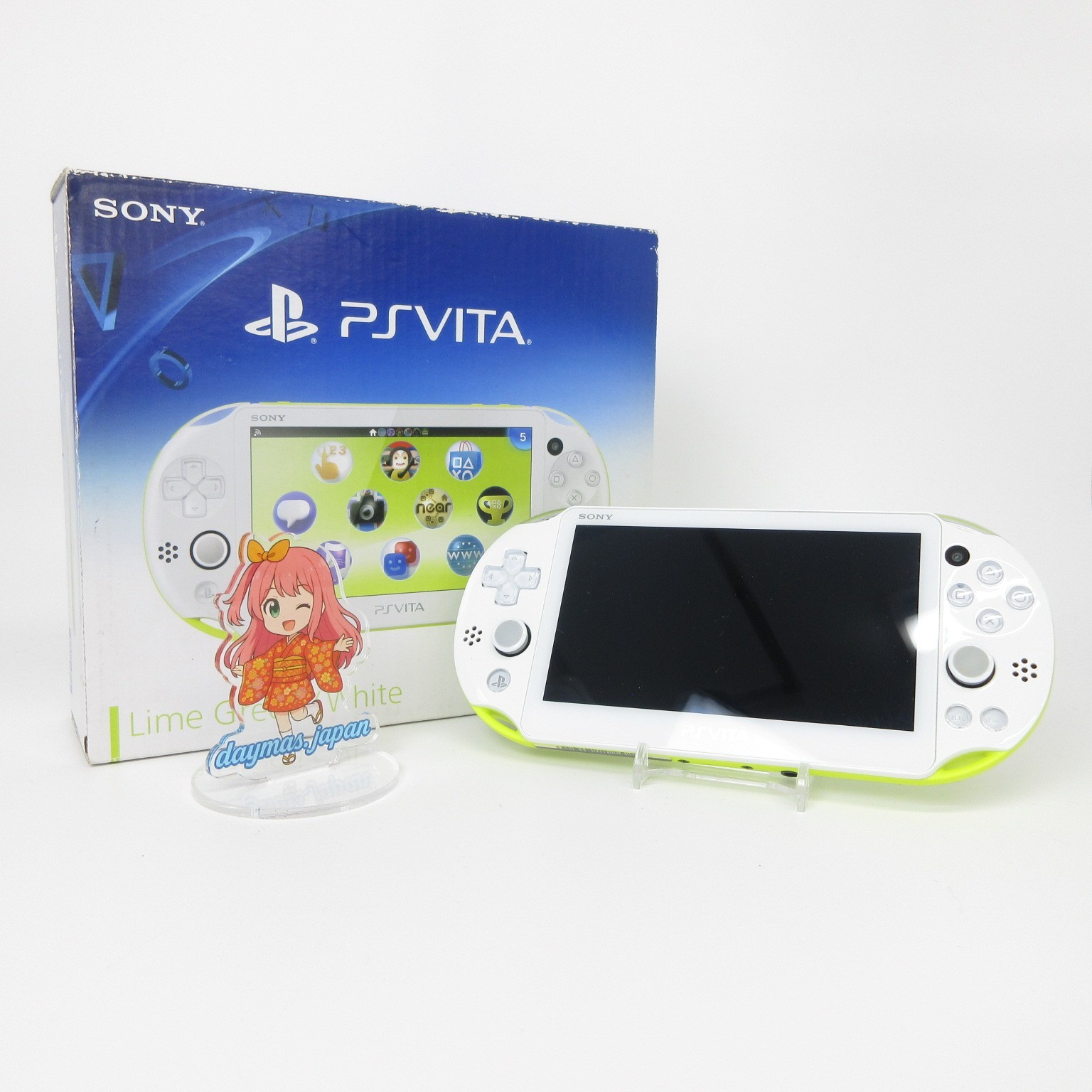 【Near Mint】Sony PS Vita PCH-2000 Lime Green / White Wi-Fi Model Console #RET08/0