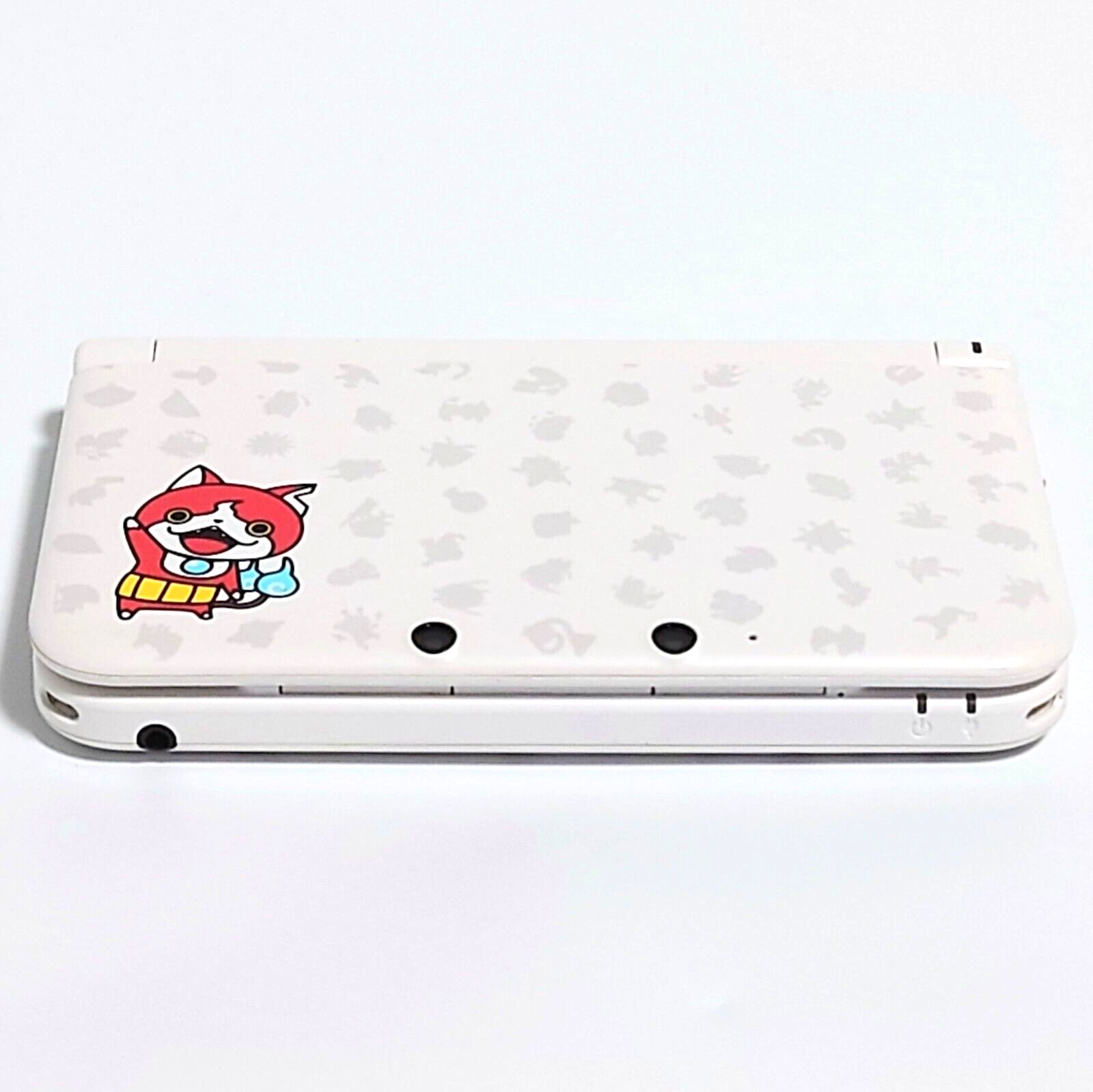 Nintendo 3DS XL LL Console Yo-kai Watch White w/Box Adapter Tested Japan Anime