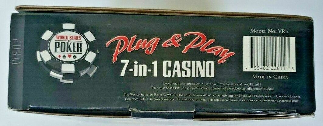World Series of Poker Plug and Play 7-in-1 Casino by Excalibur New Package SH5