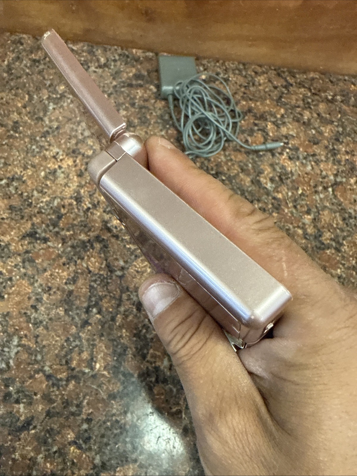Nintendo DS Lite Console Rose Pink Bad Hinge/ Powers ON A7