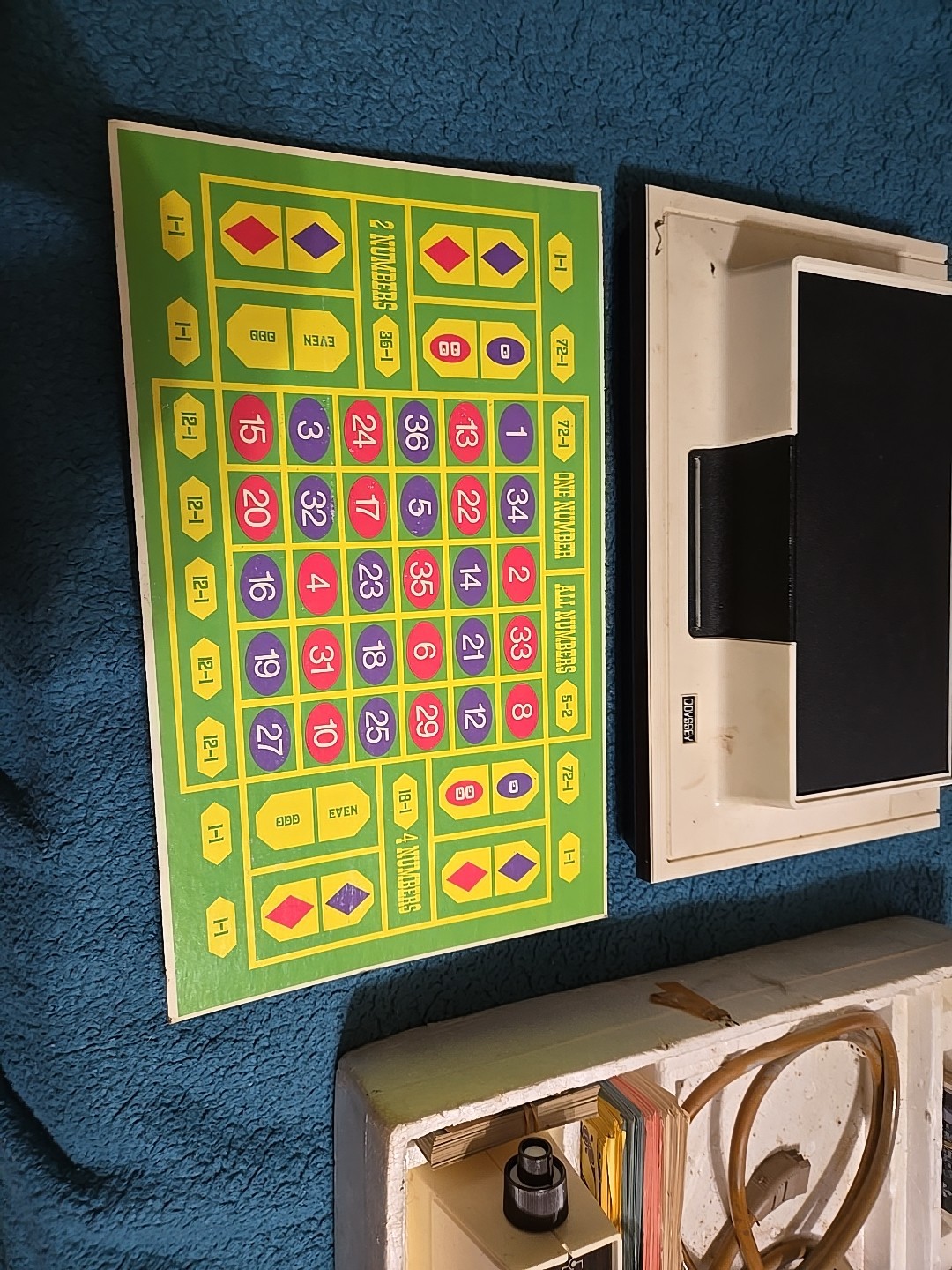 1972 Magnavox Odyssey with Games, Cards, And Controller Vintage Console Complete