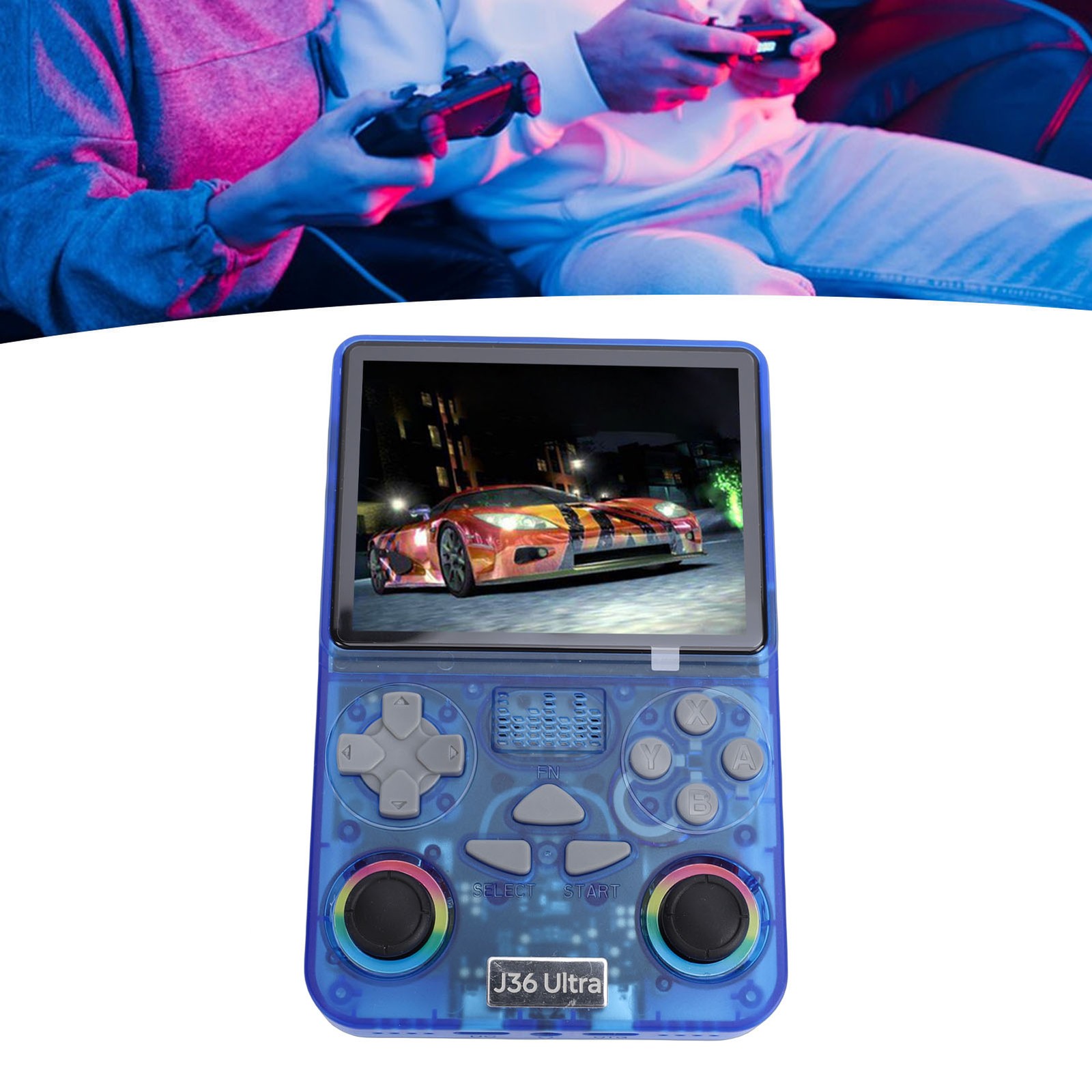 Retro Handheld Game Console 4 Inch Screen Built In 64GB Small Memory Card S EYCM