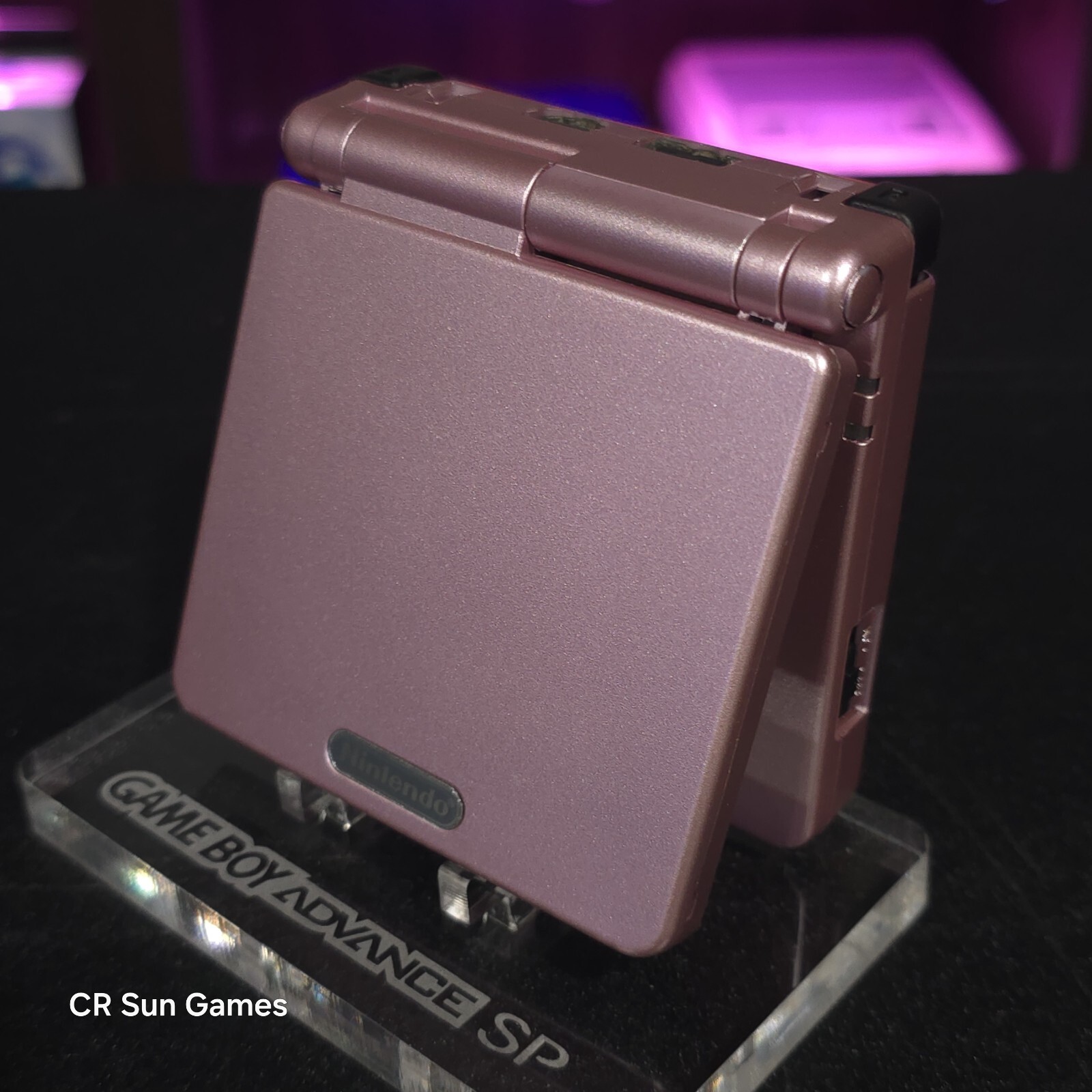 Pink Nintendo Game Boy Advance GBA SP IPS MOD Adjustable Brightness