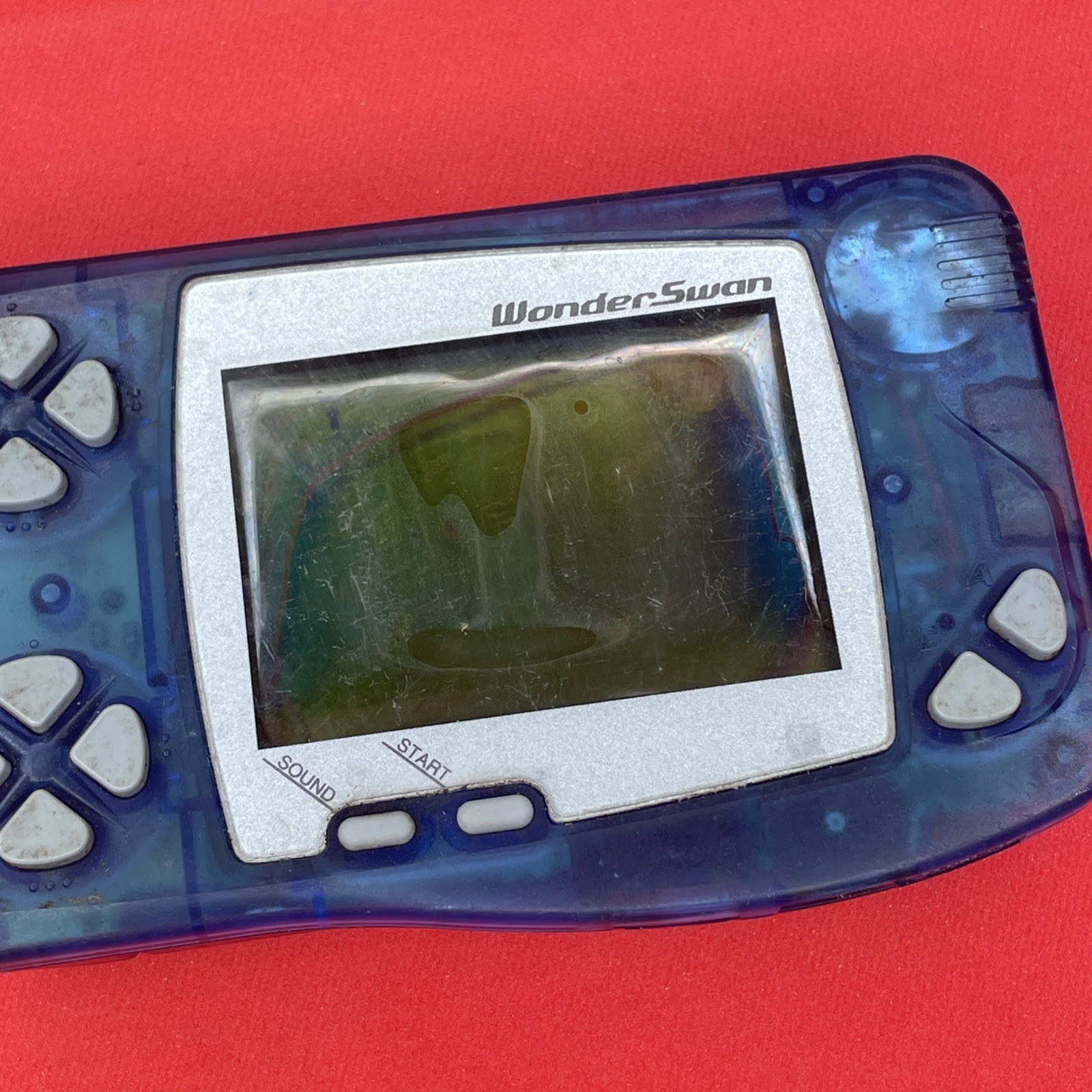 Bandai Wonderswan Clear Blue SW-001 for Parts or Repair