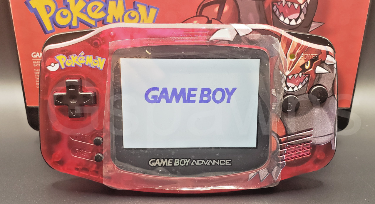 Nintendo Groudon Game Boy Advance GBA IPS 3.0 USB-C 1800mAh Rechargeable Battery