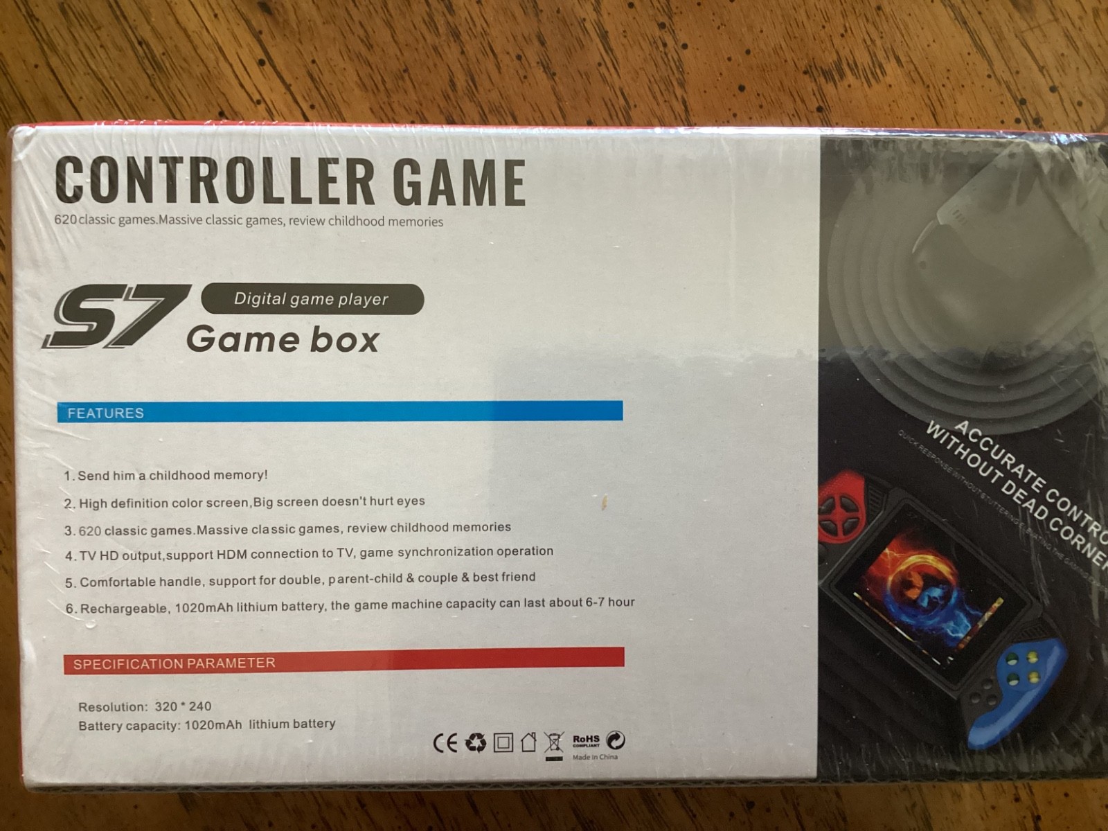 Handheld Retro Game Console S7 With 620 Built-In Games – New Also connects to TV