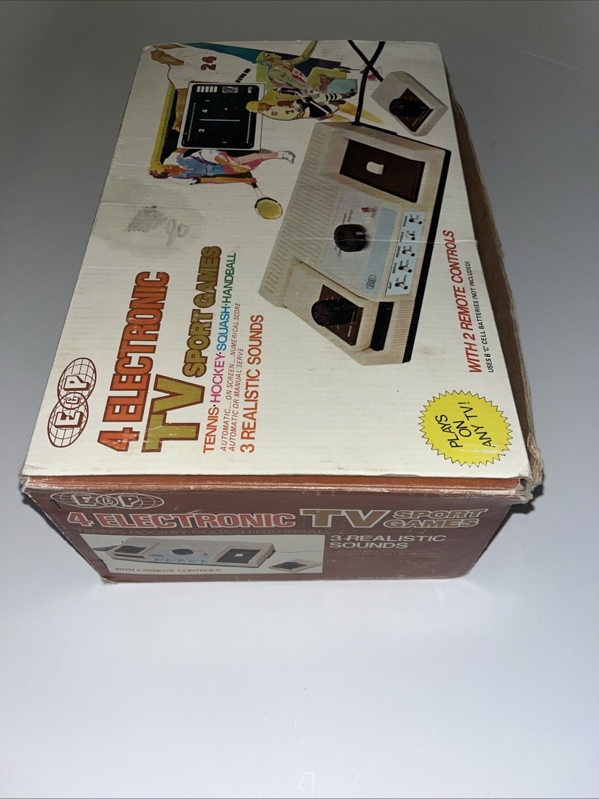 E&P EP800 Sharp Magnavox 4 Sports Electronic Video Games 1977 Manual Box