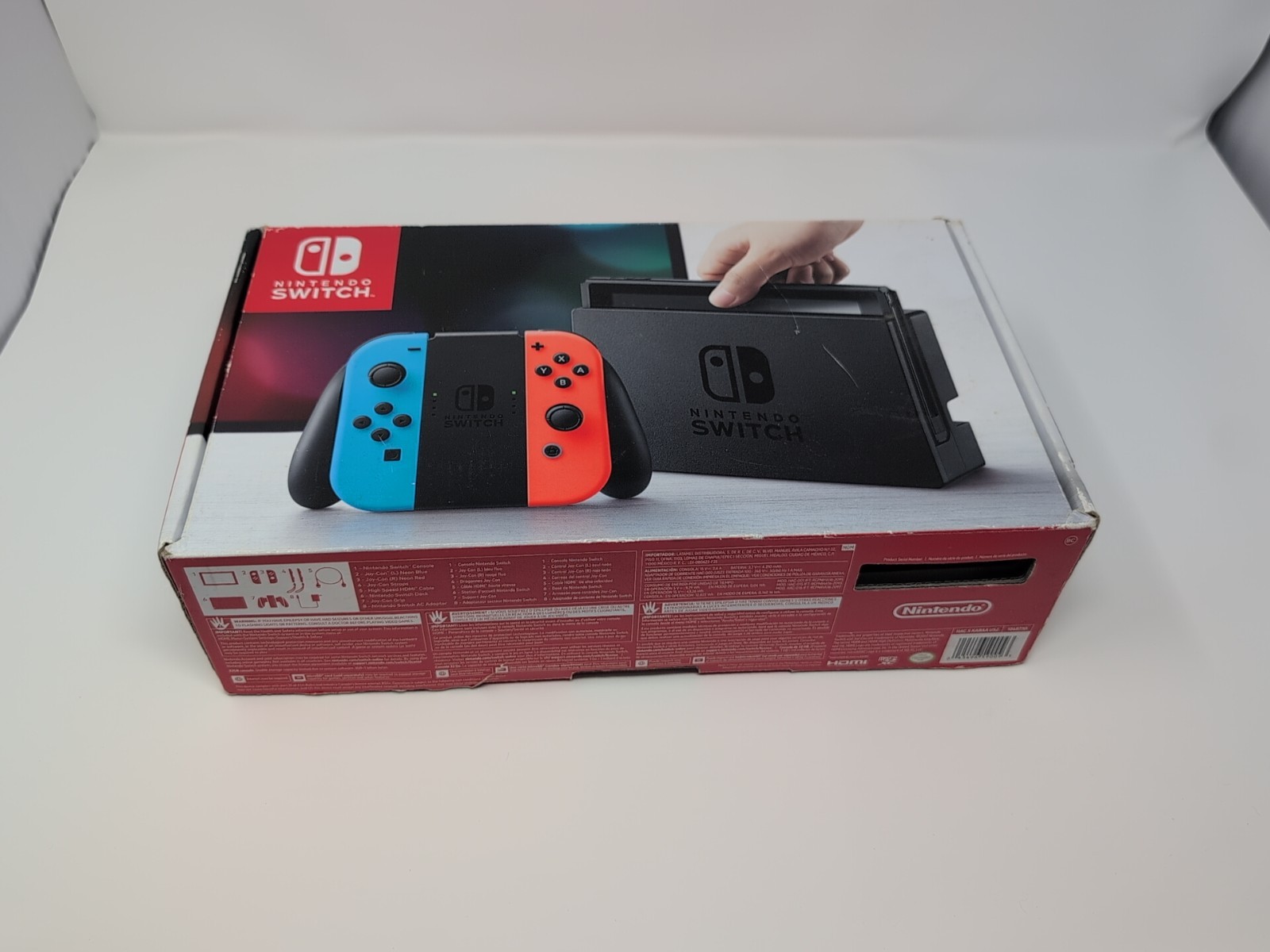 Nintendo Switch HAC-001(-01) 32GB Console with Custom Hori Joy‑Con & OG Box