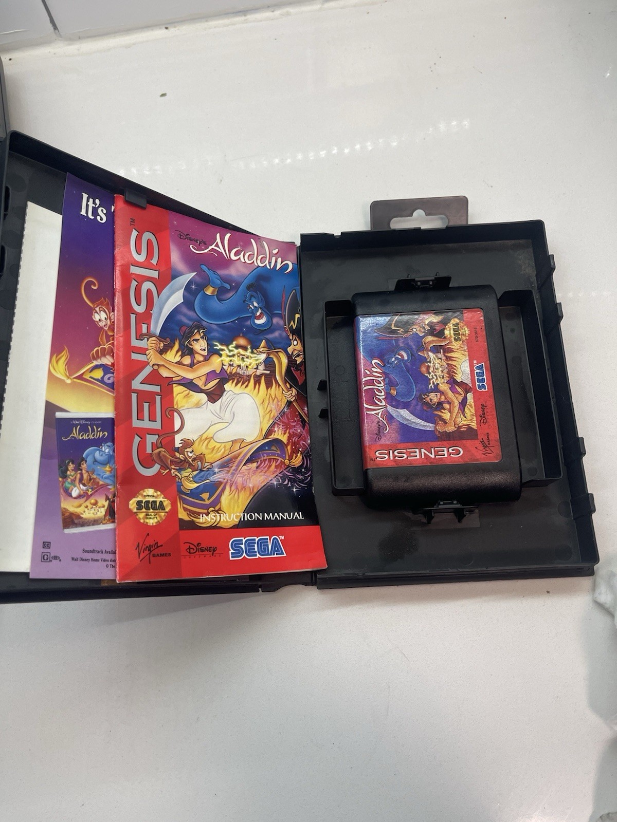 Sega Genesis Model 1 MK-1601 Console System Bundle Tested with Aladin game