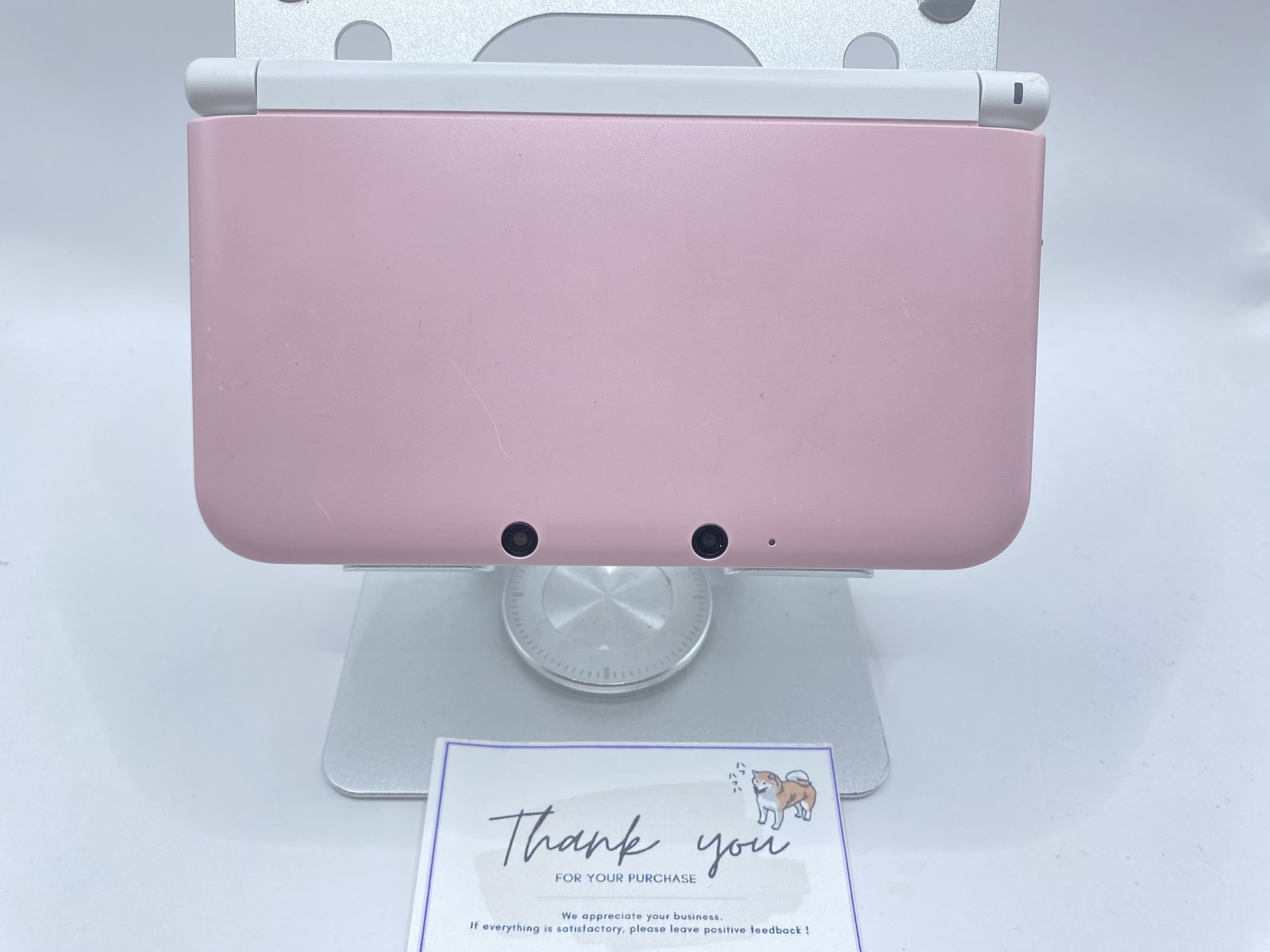 Scratched Nintendo 3DS XL LL Pink White SPR-001 Console