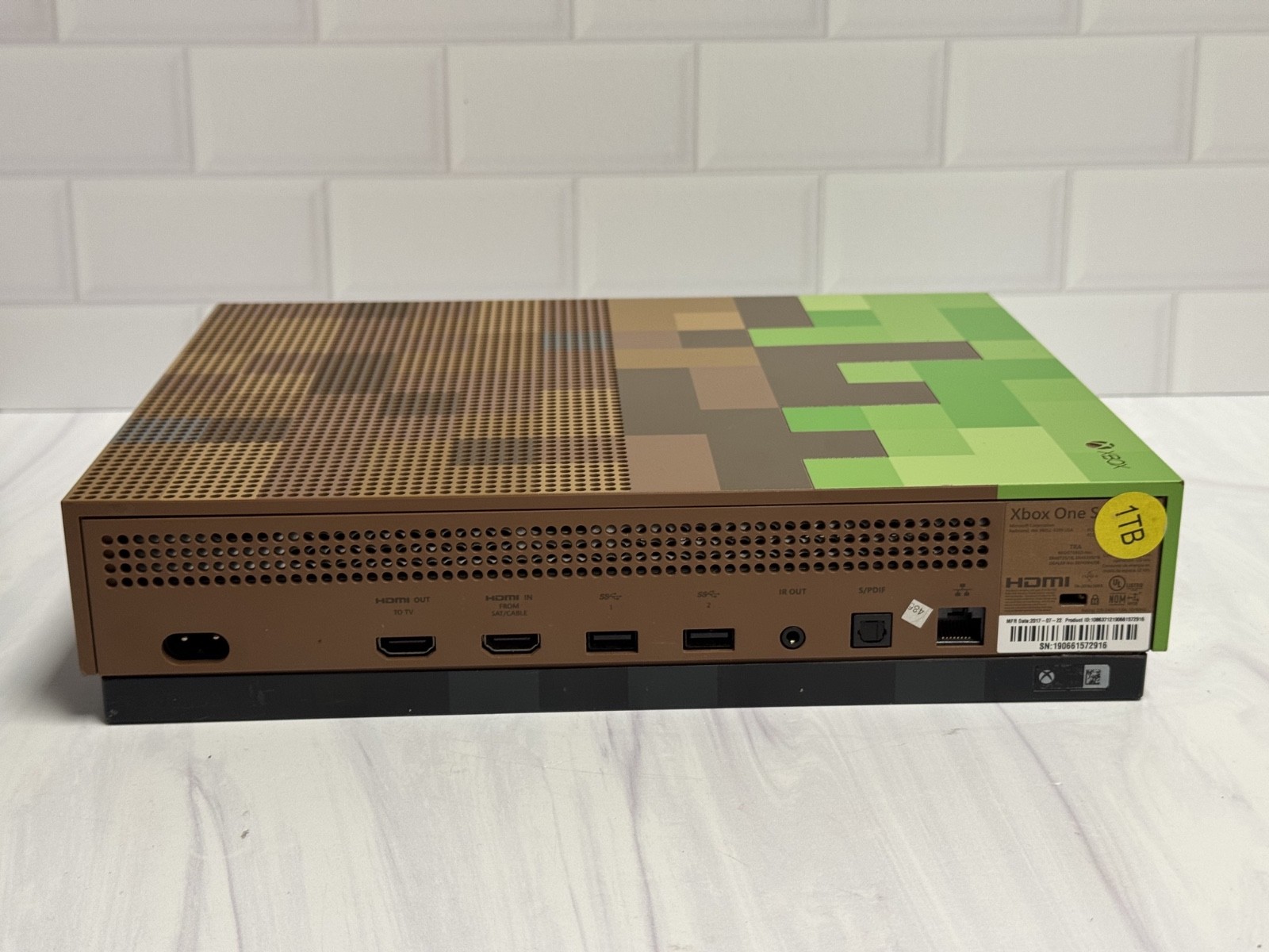 Microsoft Xbox One S 1TB Console Gaming System Minecraft Limited Edition #T8