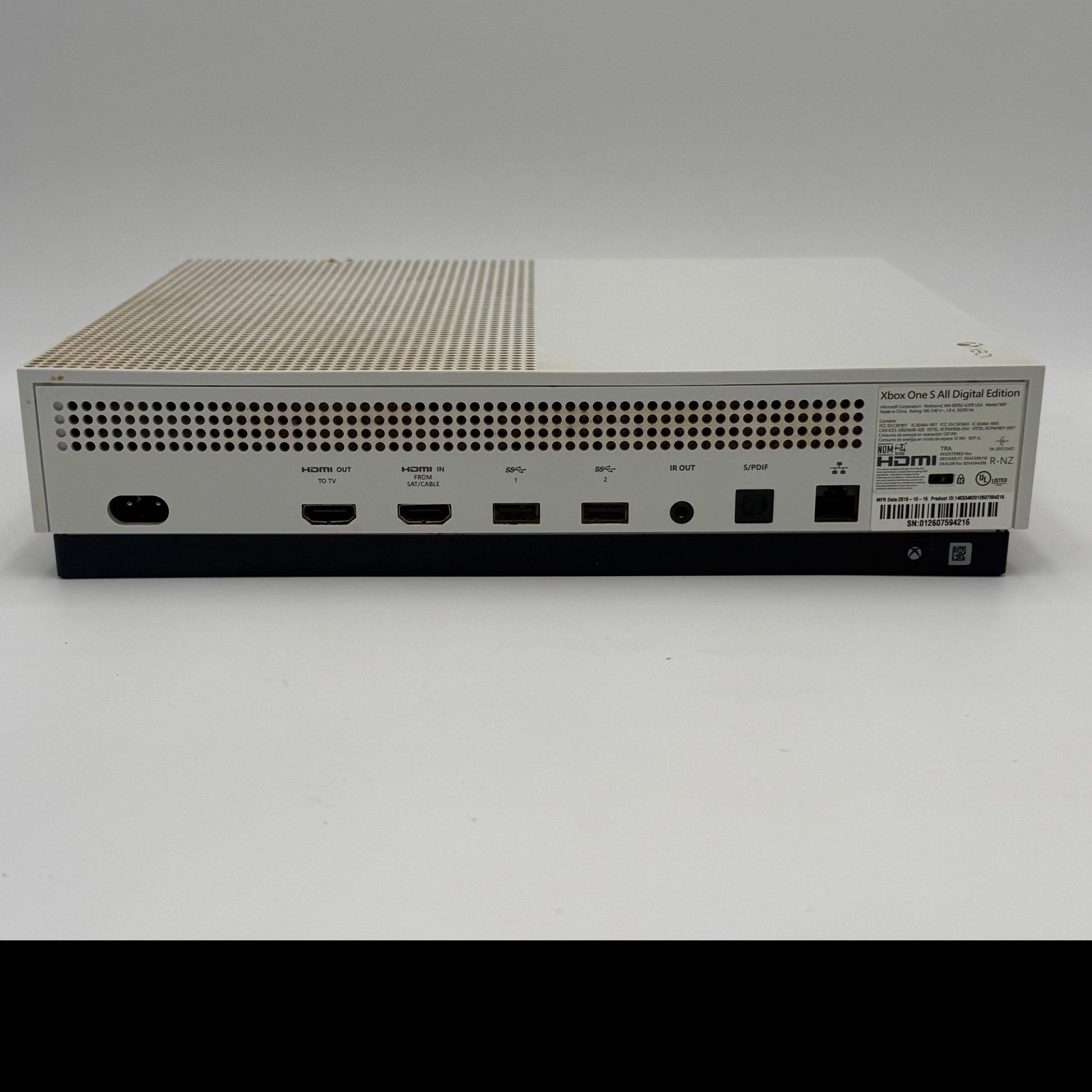 Microsoft Xbox One S 1TB All-Digital Gaming System White 1681 – Console Only