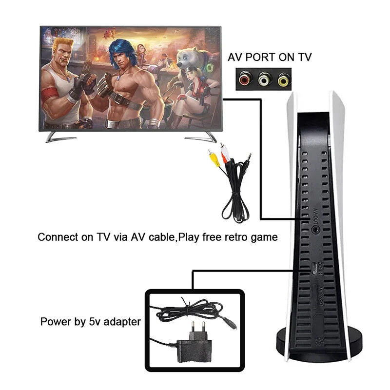 Game Station 5 Video Game Console with 200 Classic Games 8 Bit Gs5 Tv Consola