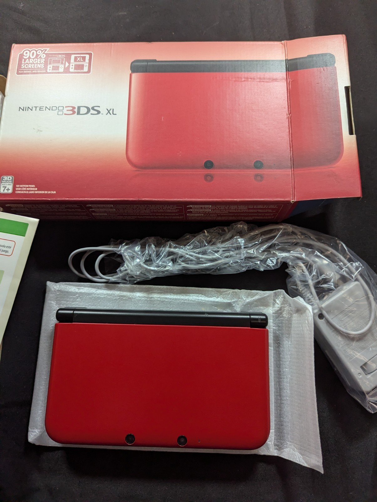 Nintendo 3DS XL Red Black Handheld Console CIB Matching Serials US