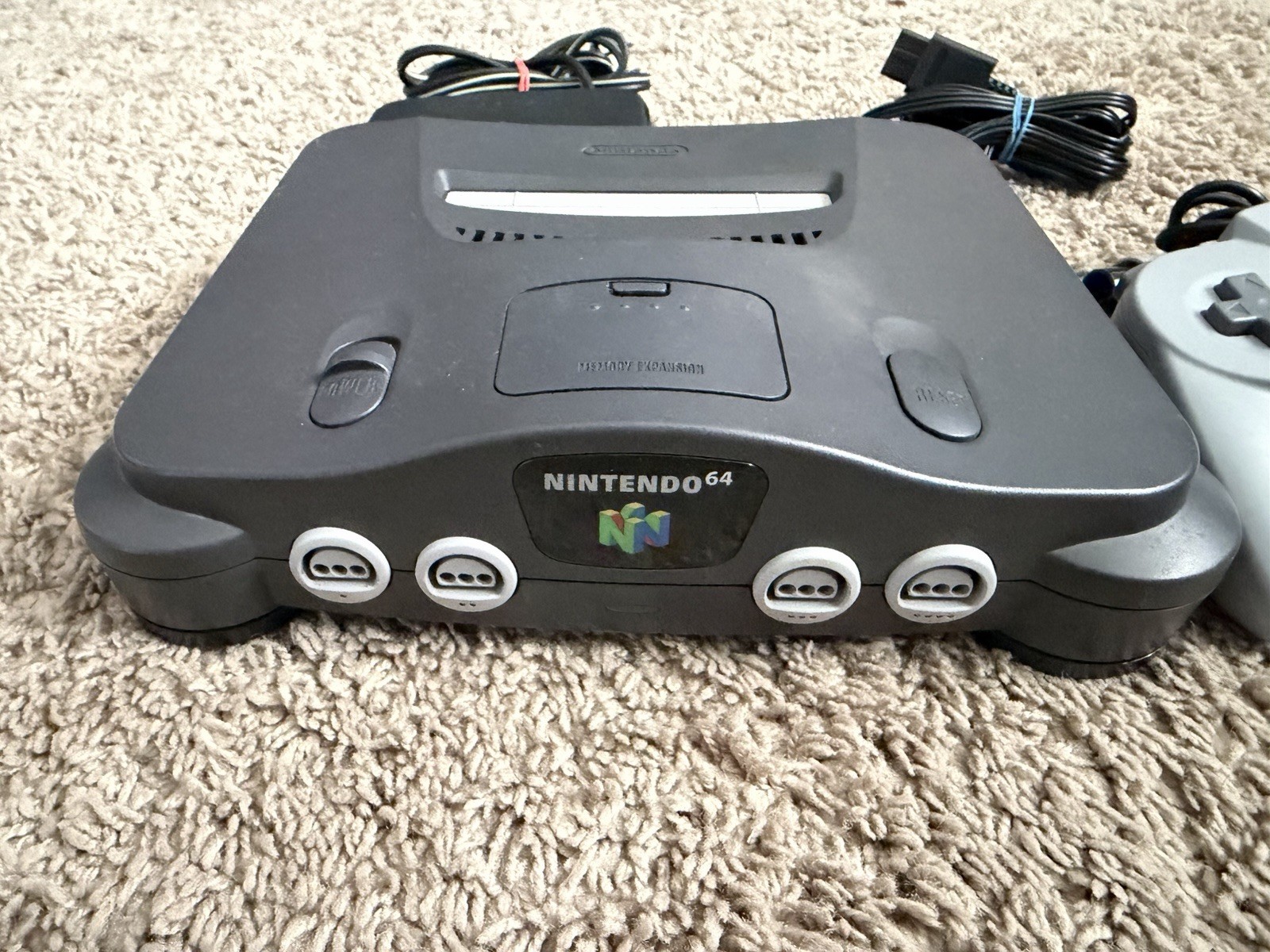 Nintendo 64 N64 NUS-001 (USA) Console System w/ Controller, Cables TESTED/WORKS