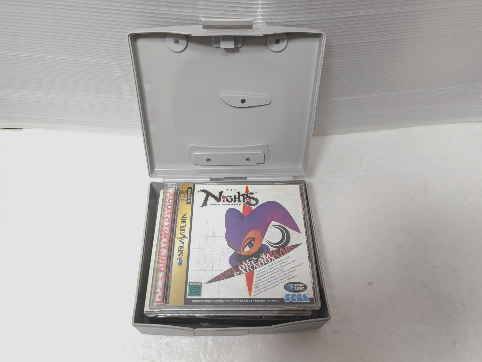Sega Saturn White Console 3D Multi controller Game soft case Nights Japan