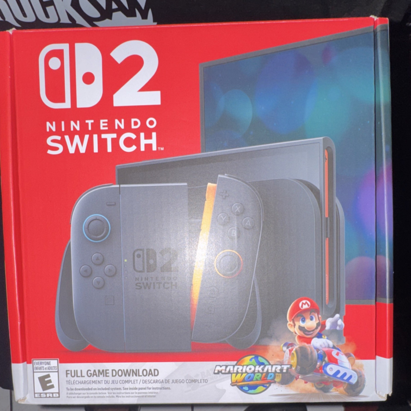 Nintendo Switch 2 Black Blue Red Console Mario Kart World Full Game Download