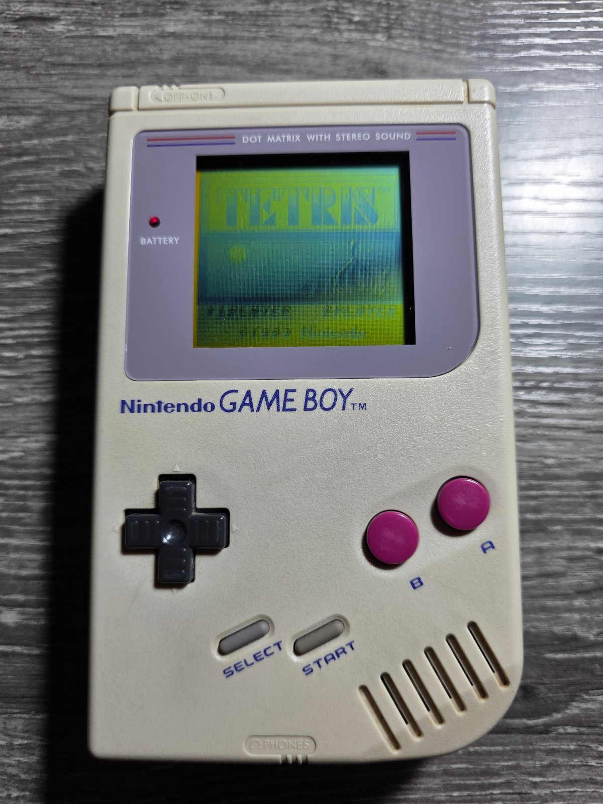 Original Nintendo Game Boy DMG-01 Gray Console System W/ Tetris TESTED (READ)