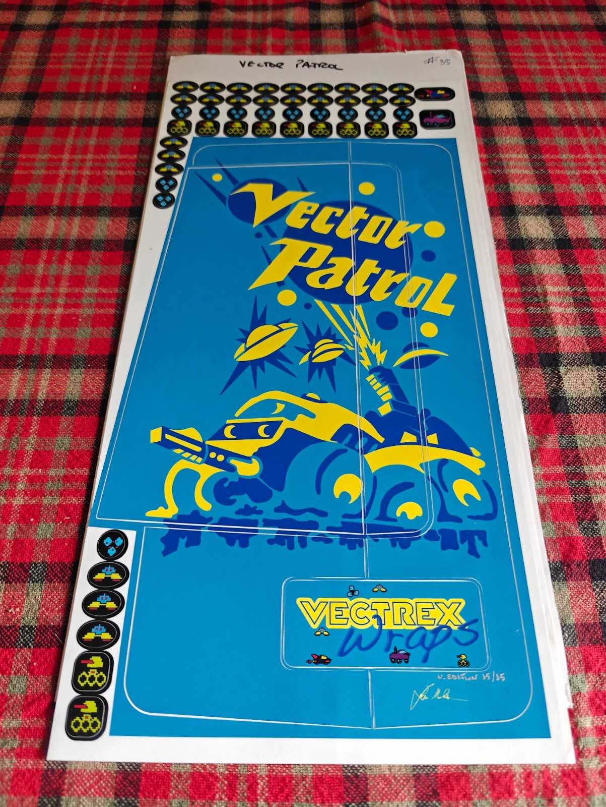 Vectrex Console VectrexWraps VectorPatrol, 1st Edition 35/35 Limited Rare 2014
