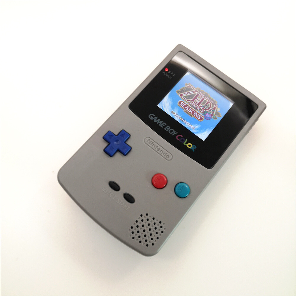 Gray Retrofit Game Boy Color GBC Console With Highlight Back Light LCD