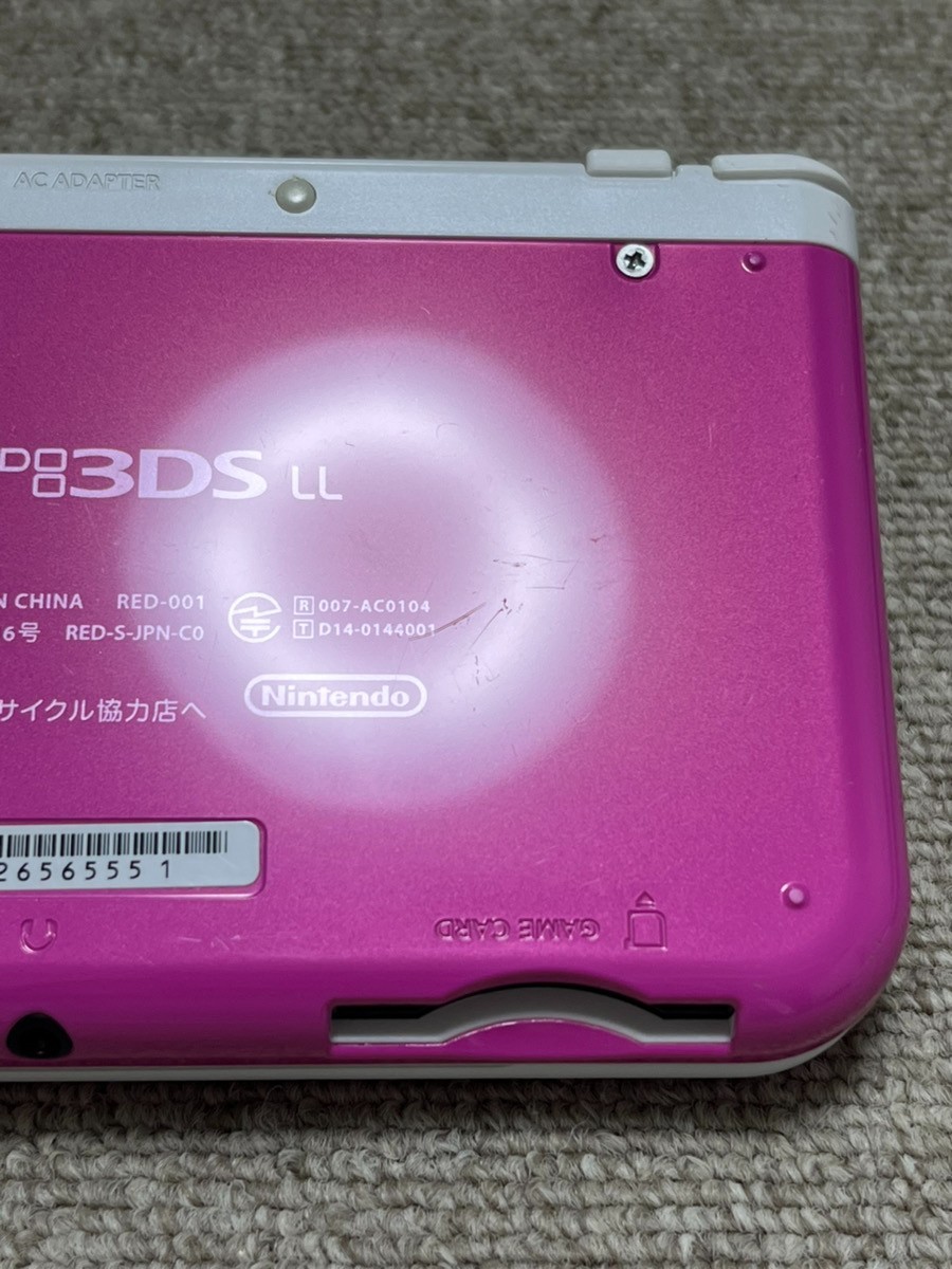 New Nintendo 3DS XL LL White x pink Console region Japanese B994