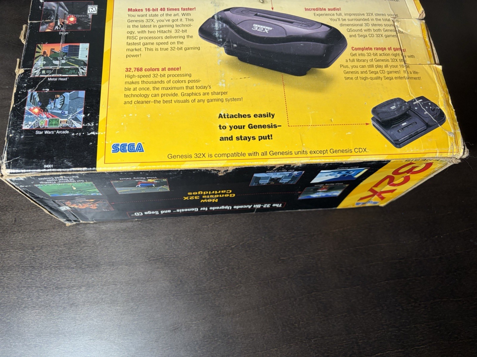 Sega Genesis 32X Game Console System Black Complete In Box
