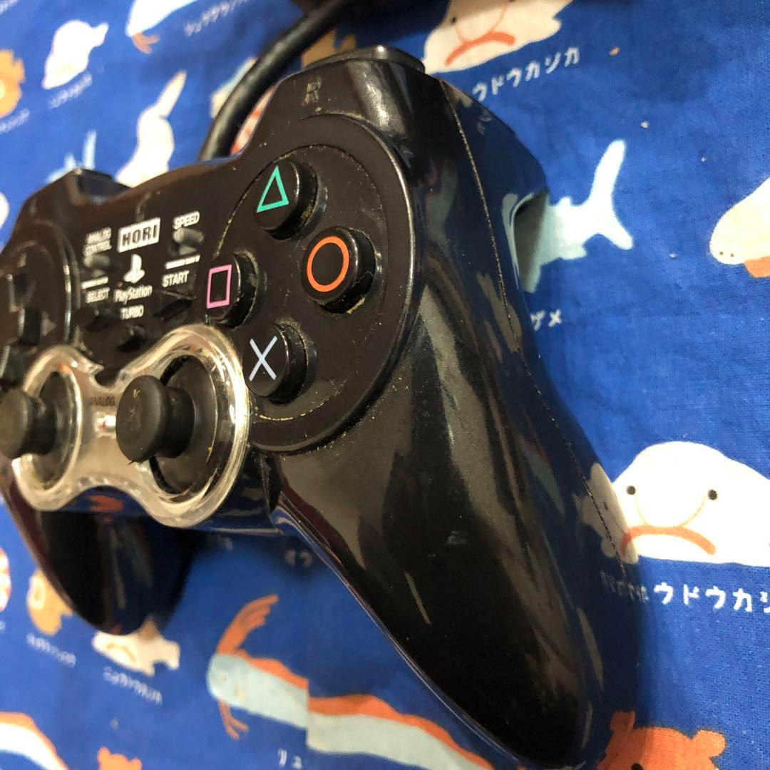 Hori Analog Sindou Pad 2 Turbo Controller Black Sony PlayStation 2 Used From JP