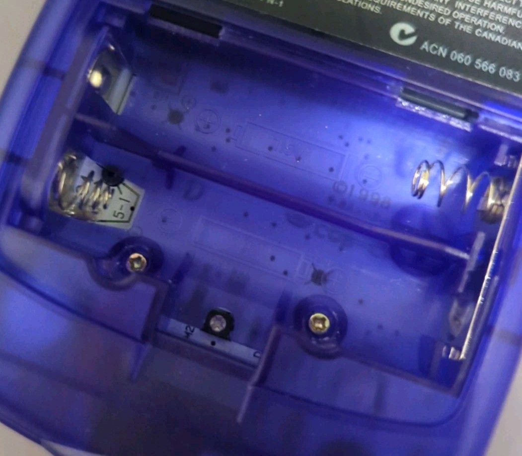 Nintendo clear blue Gameboy color with 2.45 in IPS screen