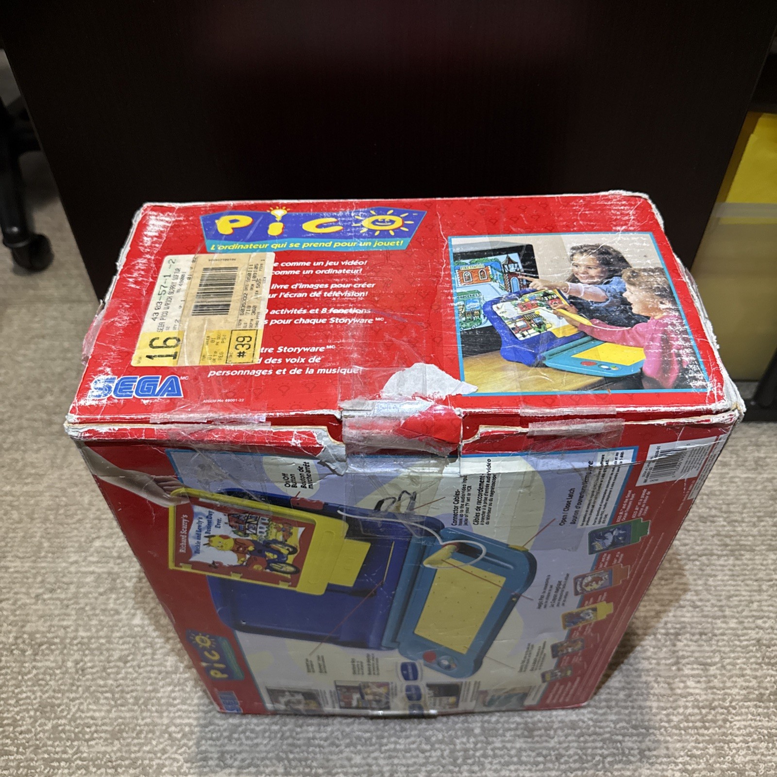 Sega Pico Edutainment System Console IN BOX MK-49002 1994 3 Games Tested Working