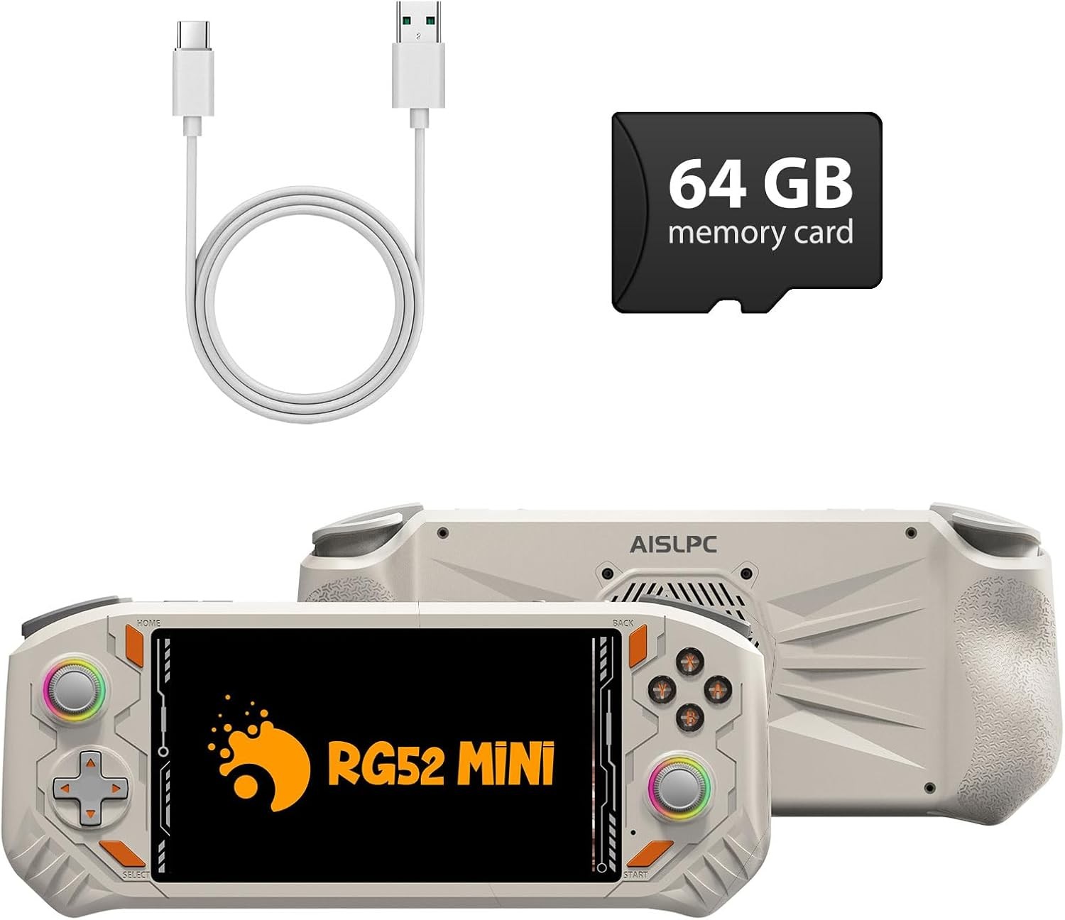 RG52MINI Handheld Game Console 5.5 Inch Gray 64GB