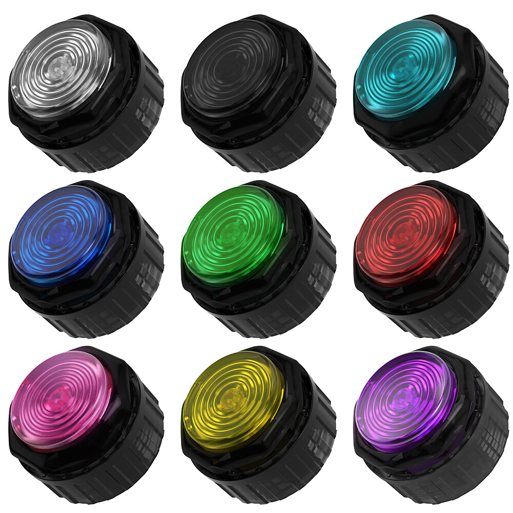 Gamerfinger HBFS-30-G3-Screw Black (30mm) Cherry MX Silver Switch Push Button