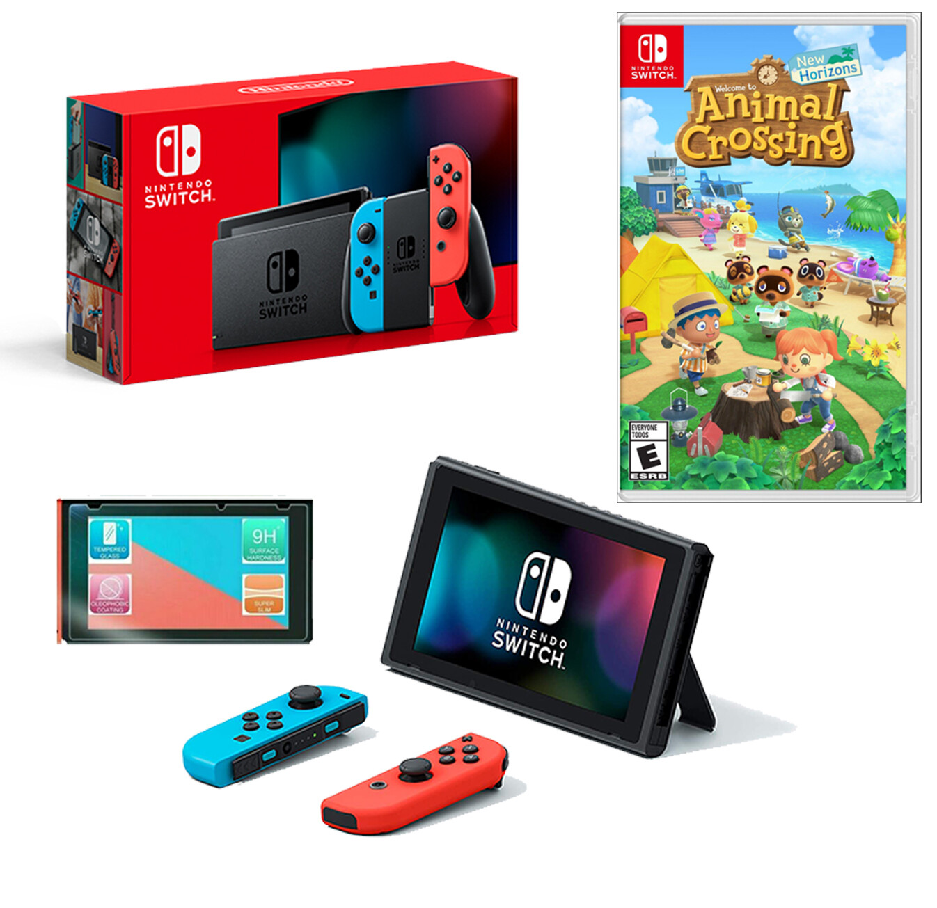 🌳 NEW Nintendo Switch Console and Neon JoyCon w/Animal Crossing New Horizon 🌳