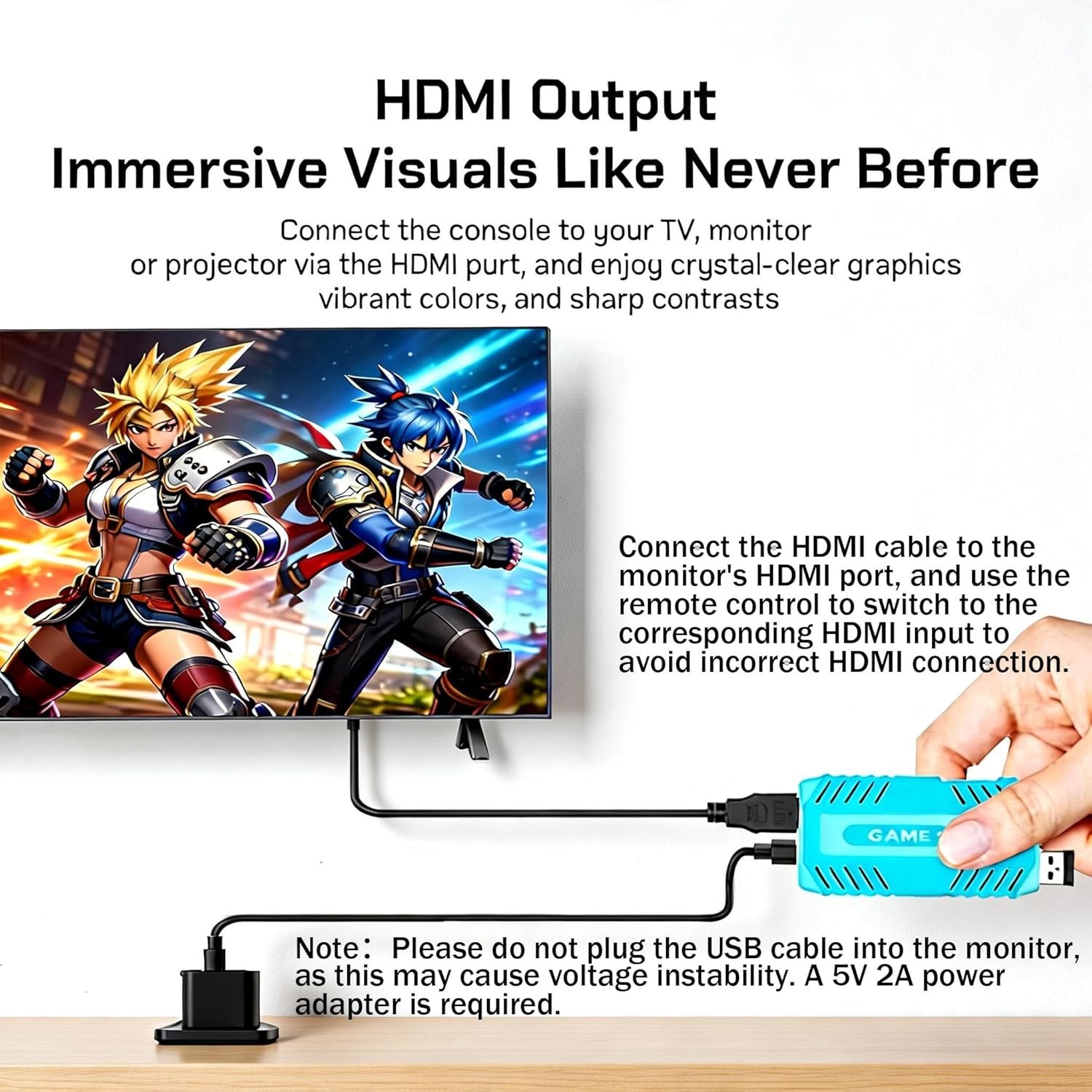 Wireless Retro Video Gaming Controller Console Built-in 50000+Games&40 Emulators