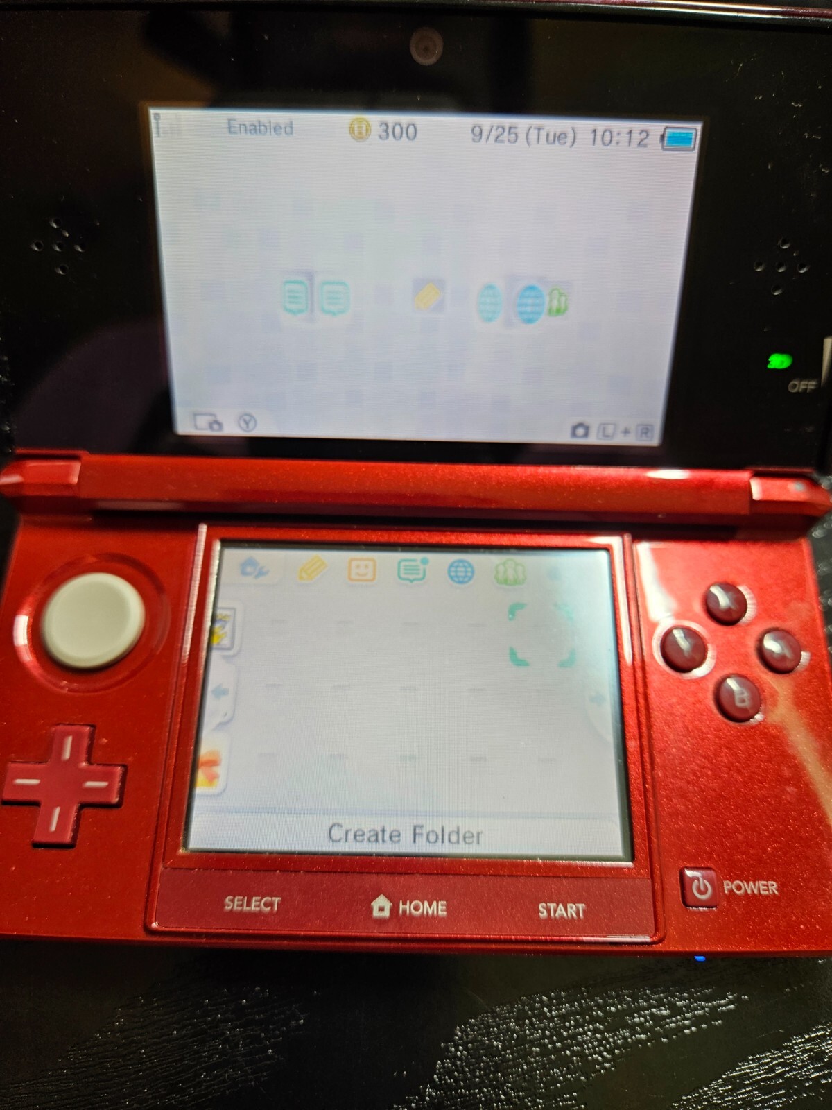 Flame Red Nintendo 3DS w/ Stylus + Charger – Authentic NTSC U.S. Region