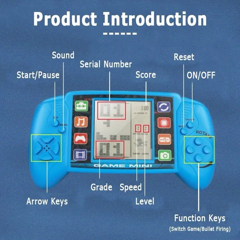 3.5 Inch Large Screen Pocket Handheld Game Players Classic Retro Game Machine BL