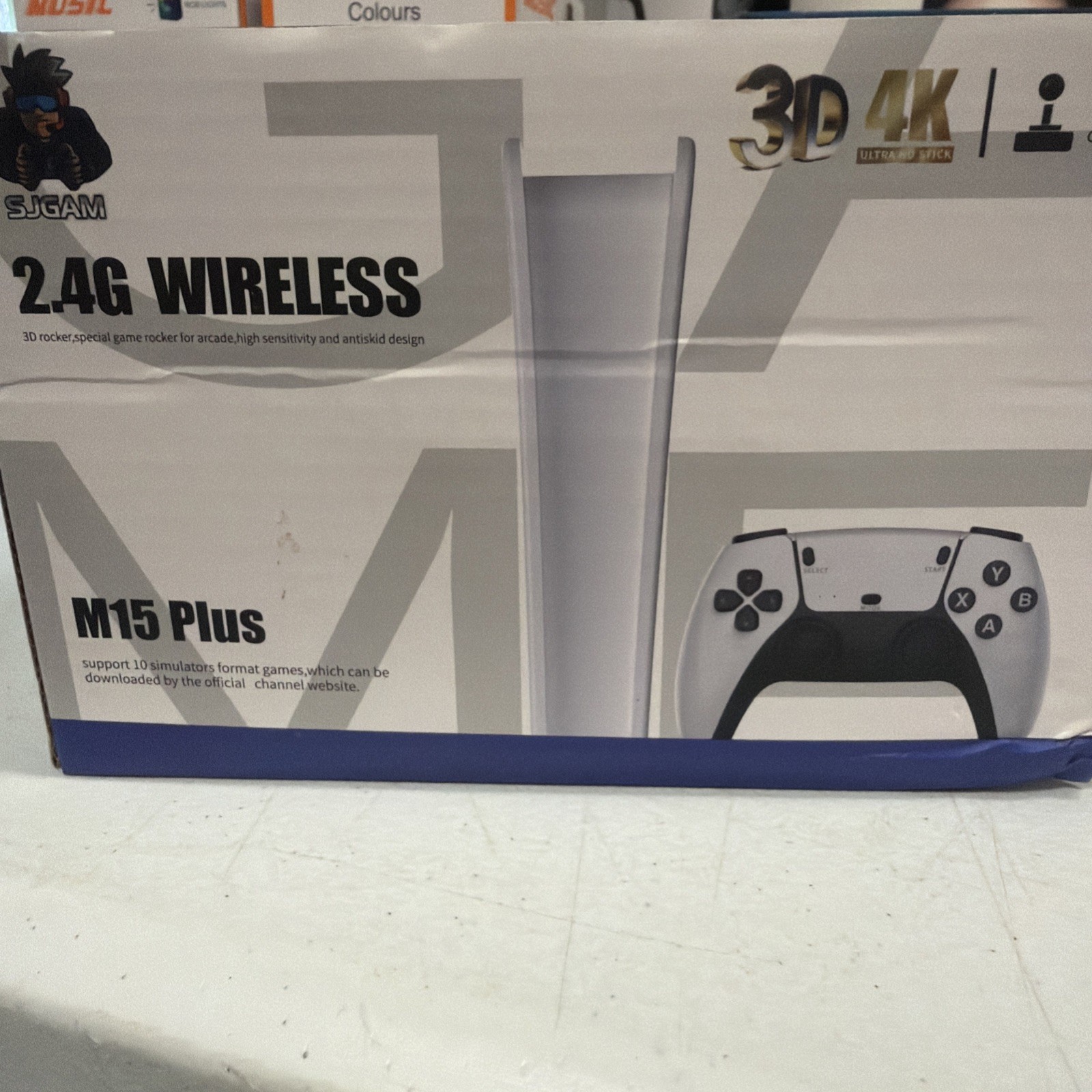 SJGAM M15 Plus Retro Video Game Console White 4K HDMI 2.4G Wireless Controllers