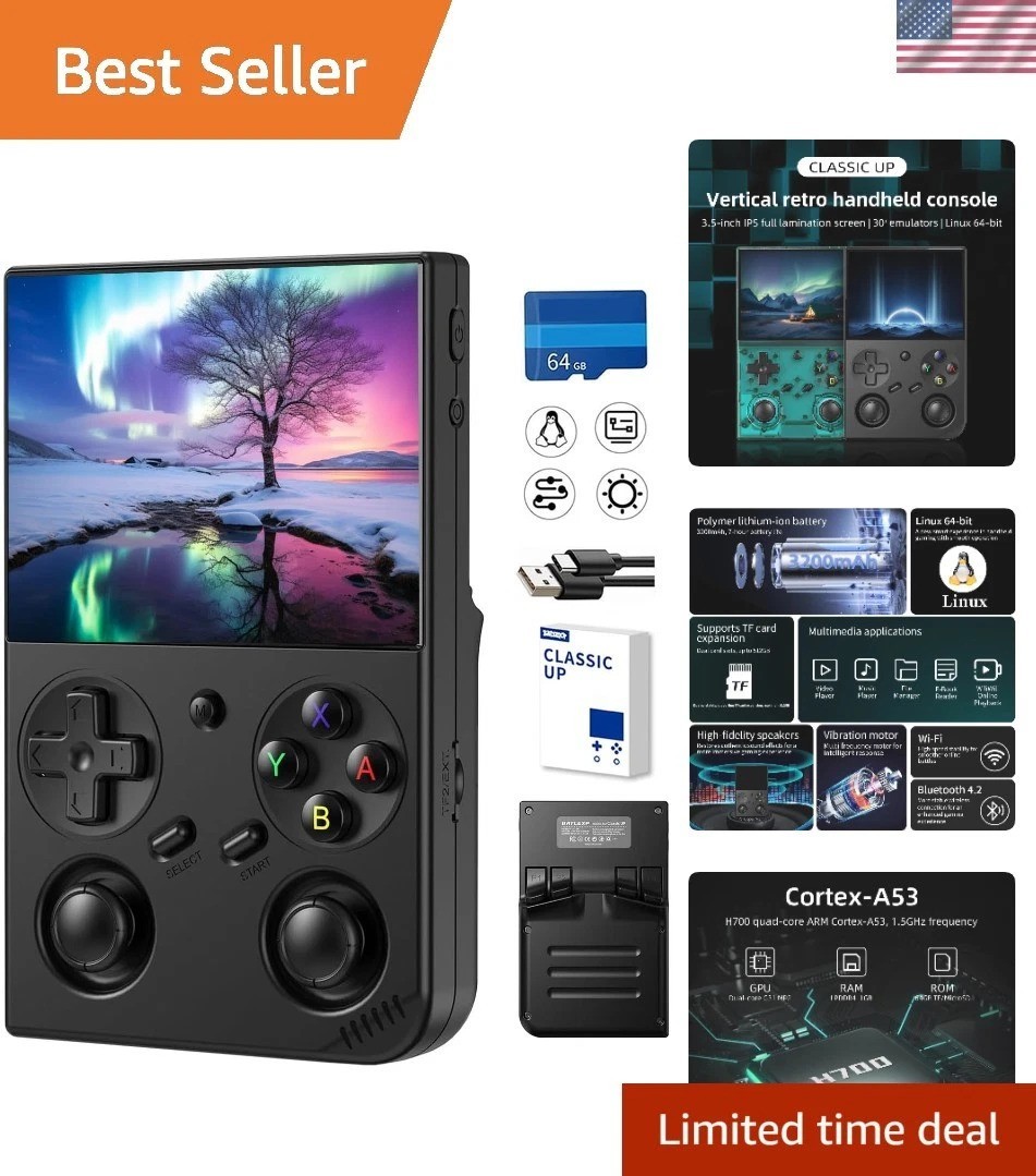Handheld Gaming Delight: Retro Console with 3.5” IPS & 5G WiFi Connectivity