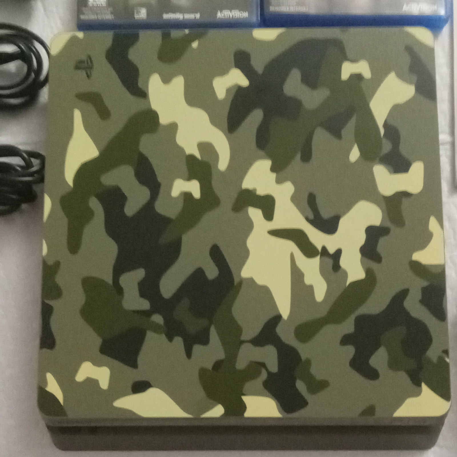 Sony PlayStation 4 Slim Green Camo Console HDMI Bundle w/ Call of Duty Games