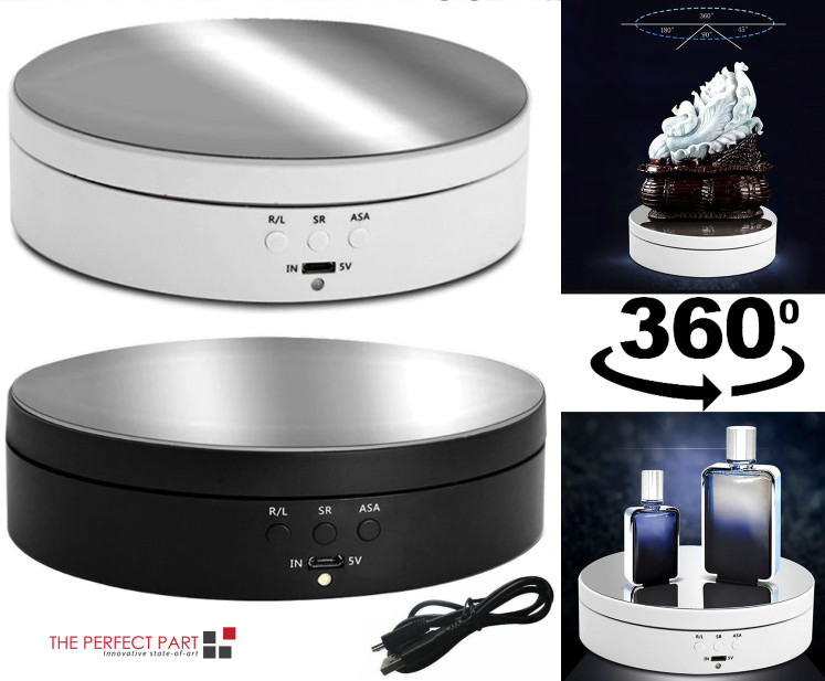 Electric Rotating Display Stand Jewelry Photography 360° Motorized Show Holder