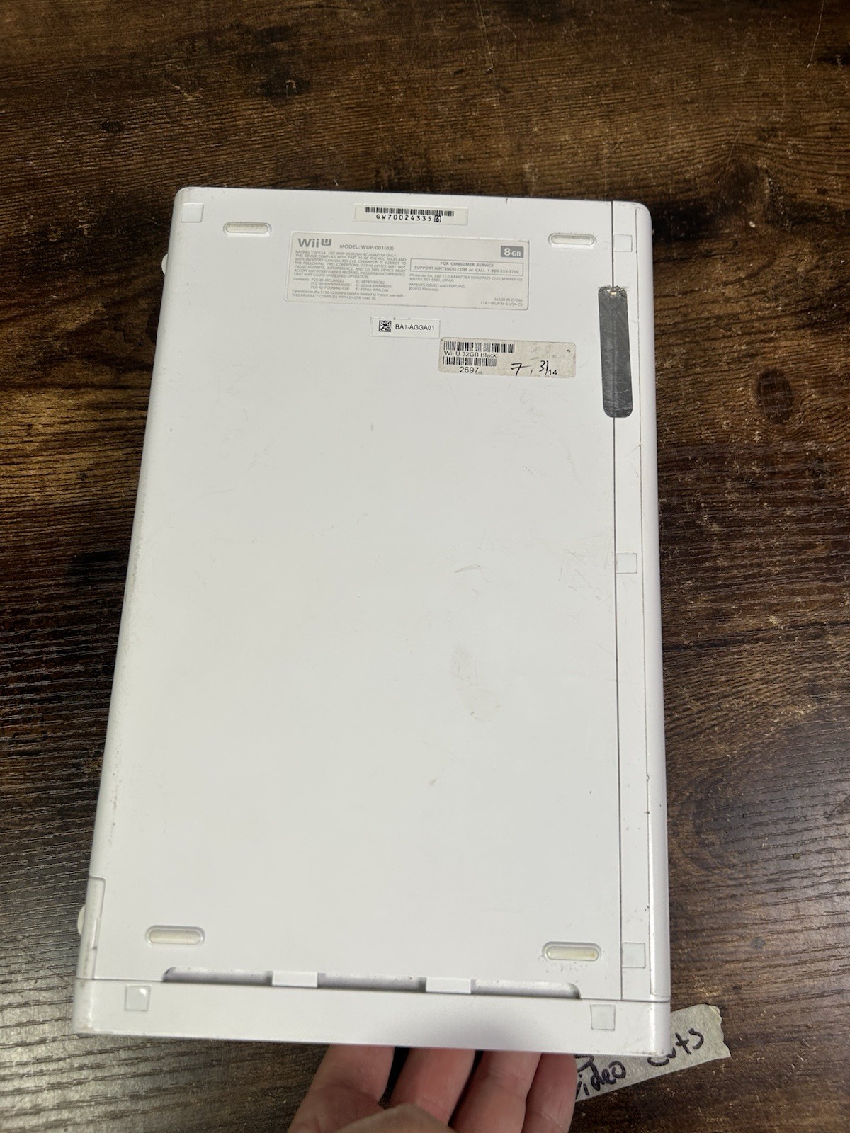 PARTS – Nintendo Wii U White Console System WUP-101(02) Parts Only