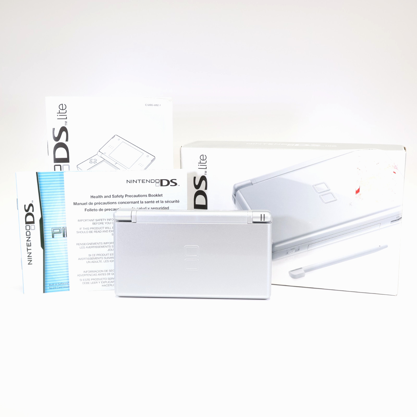 Nintendo DS Lite Metalic Silver Matching Serial – Authentic Great Condition