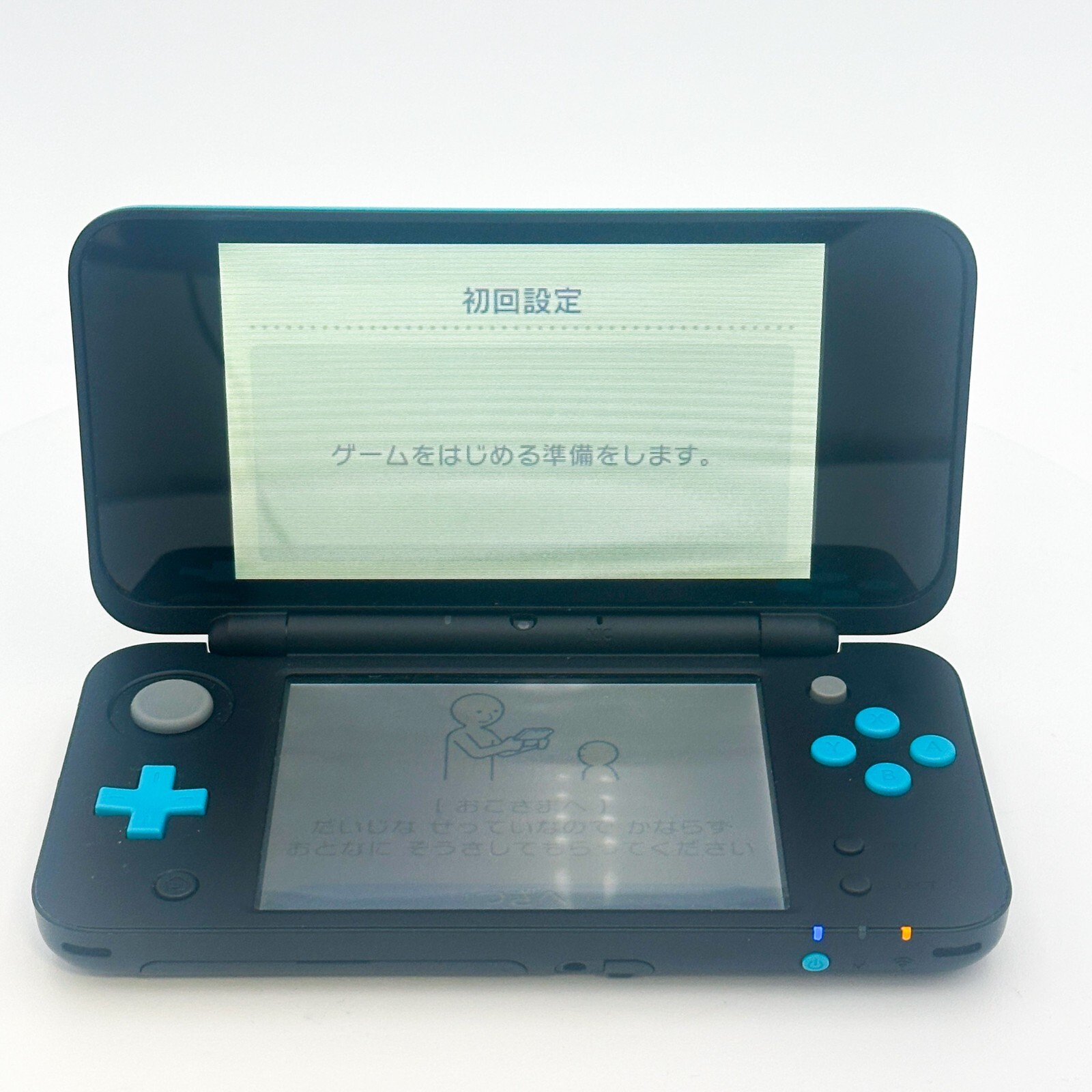 New Nintendo 2DS XL LL Black Turquoise Console Japanese ver Good Condition Works
