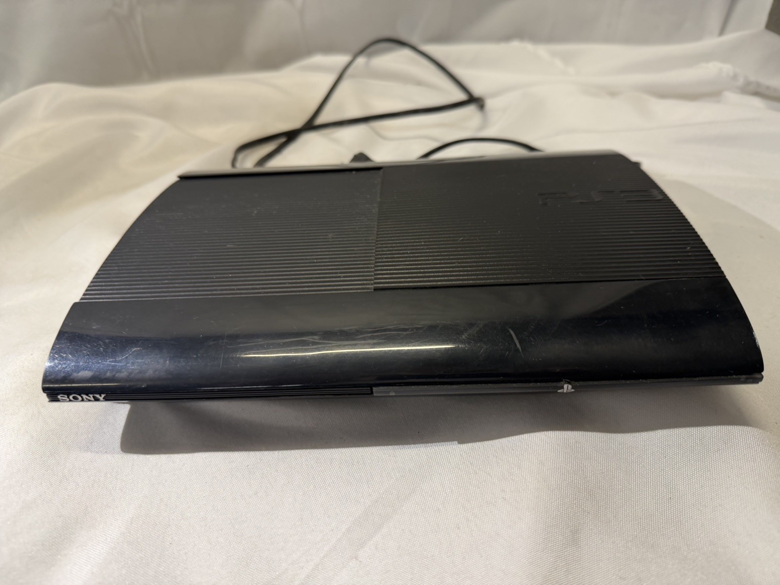 Sony PlayStation 3 Super Slim PS3 Black Console Gaming System Only Tested