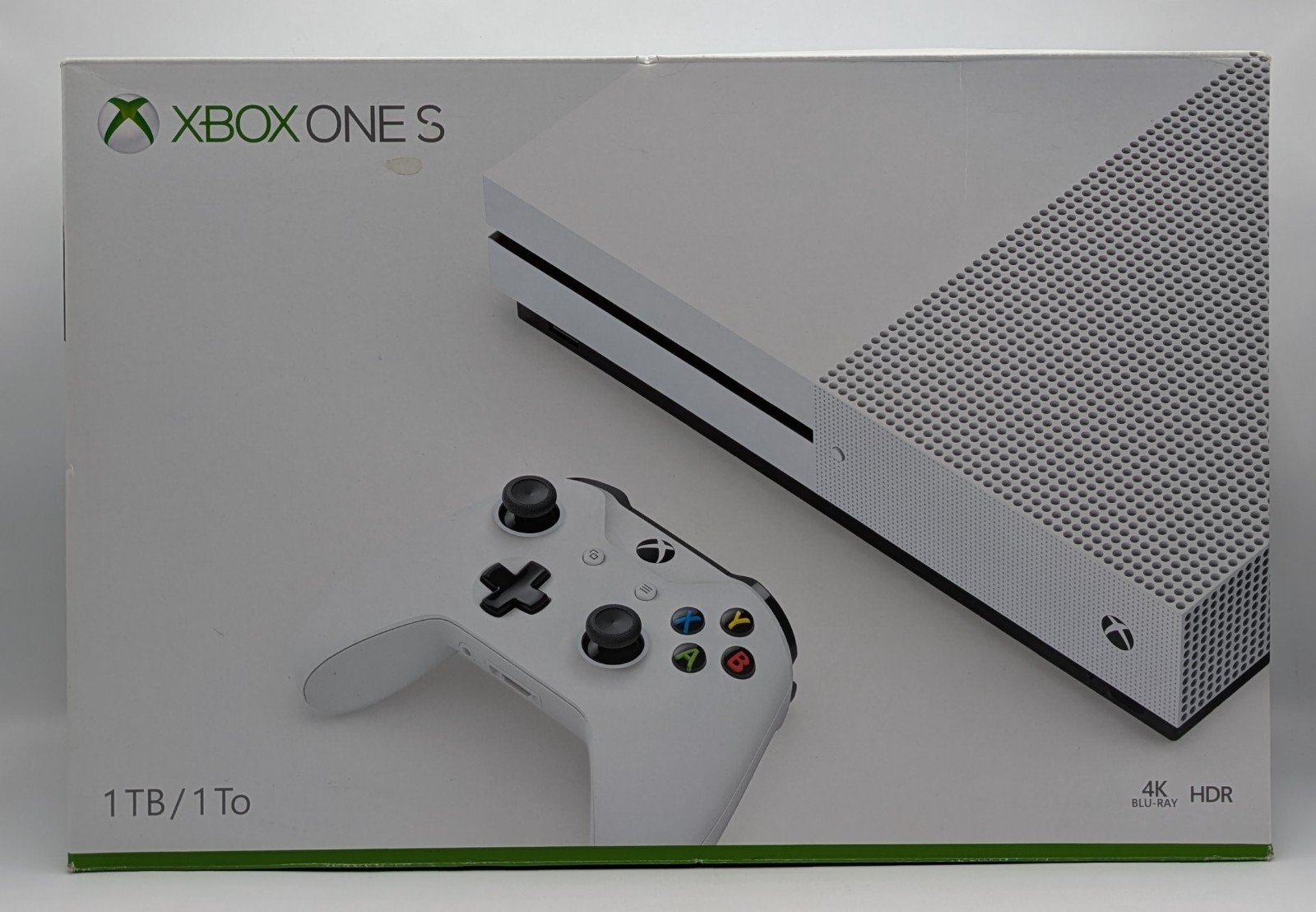 Microsoft Xbox One S 1TB Console White with Controller Cables & Box WORKS