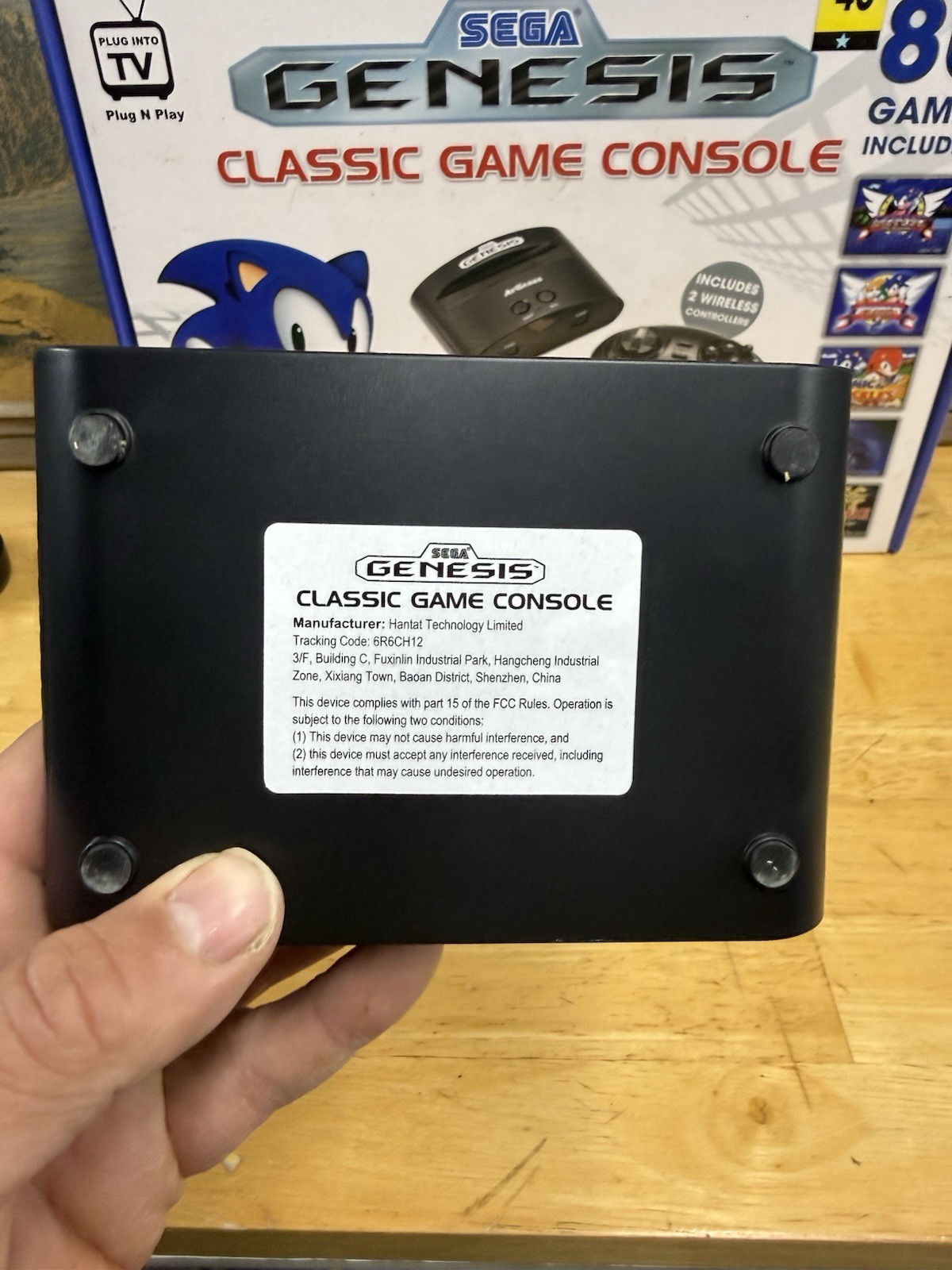 SEGA GENESIS AtGames Classic Game Console 80 Games W/ 2 Controllers Tested