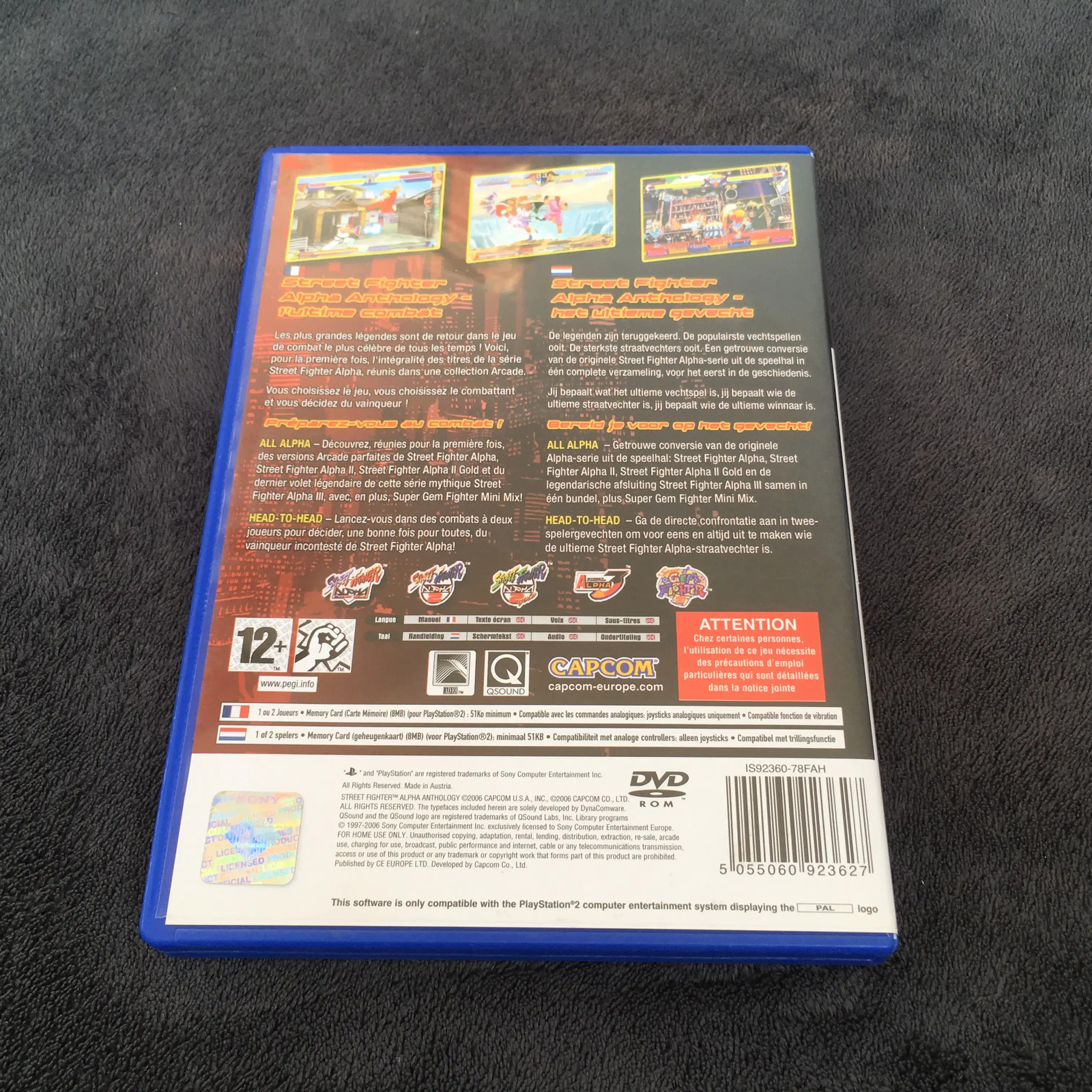 PS2 Street Fighter Alpha Anthology FAH Excellent Condition
