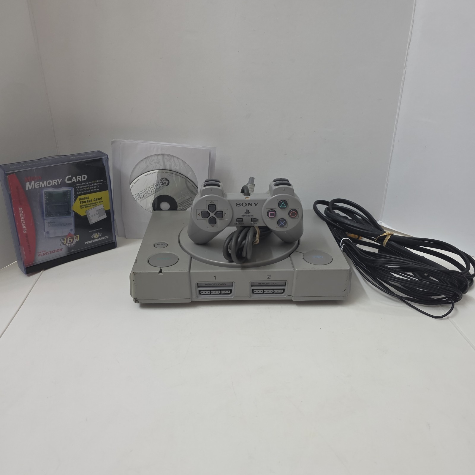 Sony Playstation 1 PS1 Console Bundle 8 Games, Remote, Power,+ AV Tested